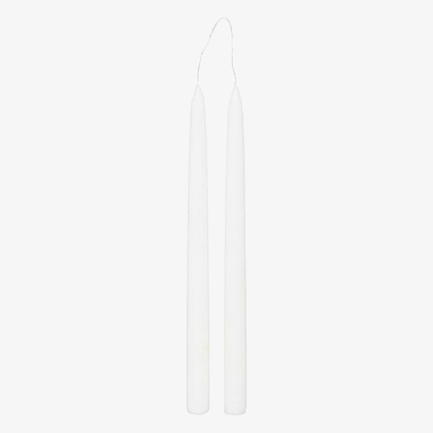 Set de 2 velas cancelabro blancas 30cm