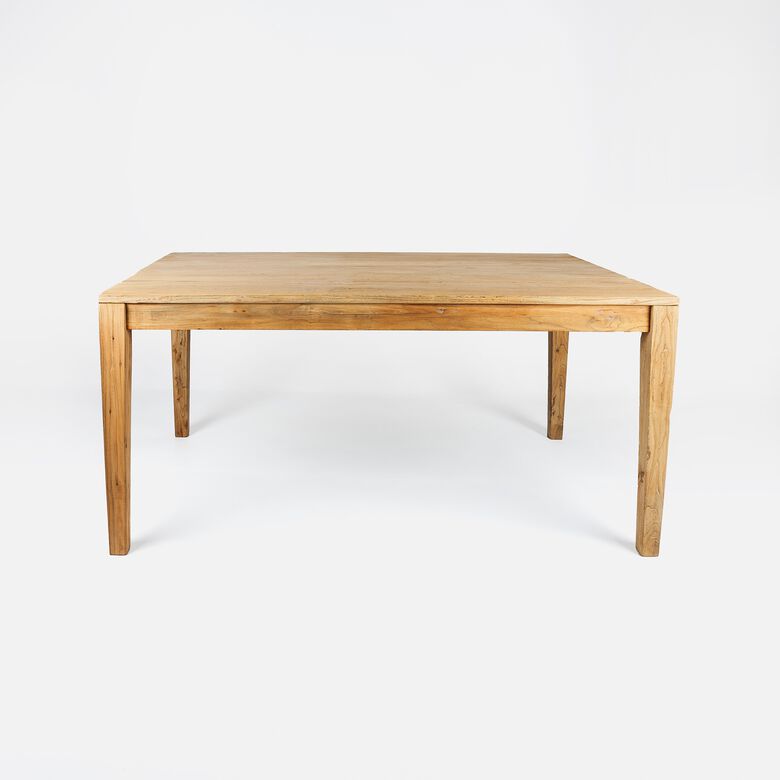 Mesa de comedor extensible de madera de olmo 160/200x100x78cm