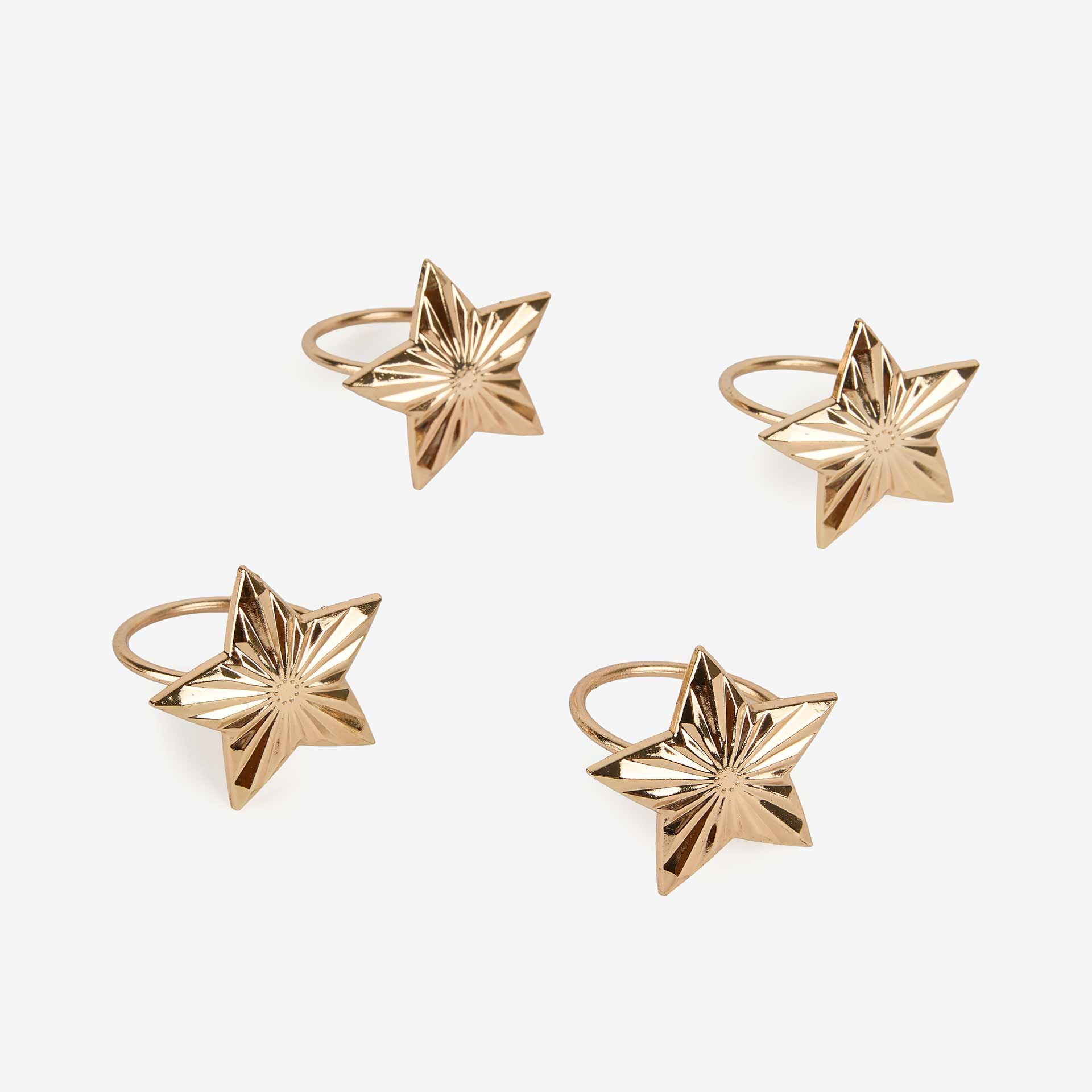 Set de 4 servilleteros dorados en varios modelos