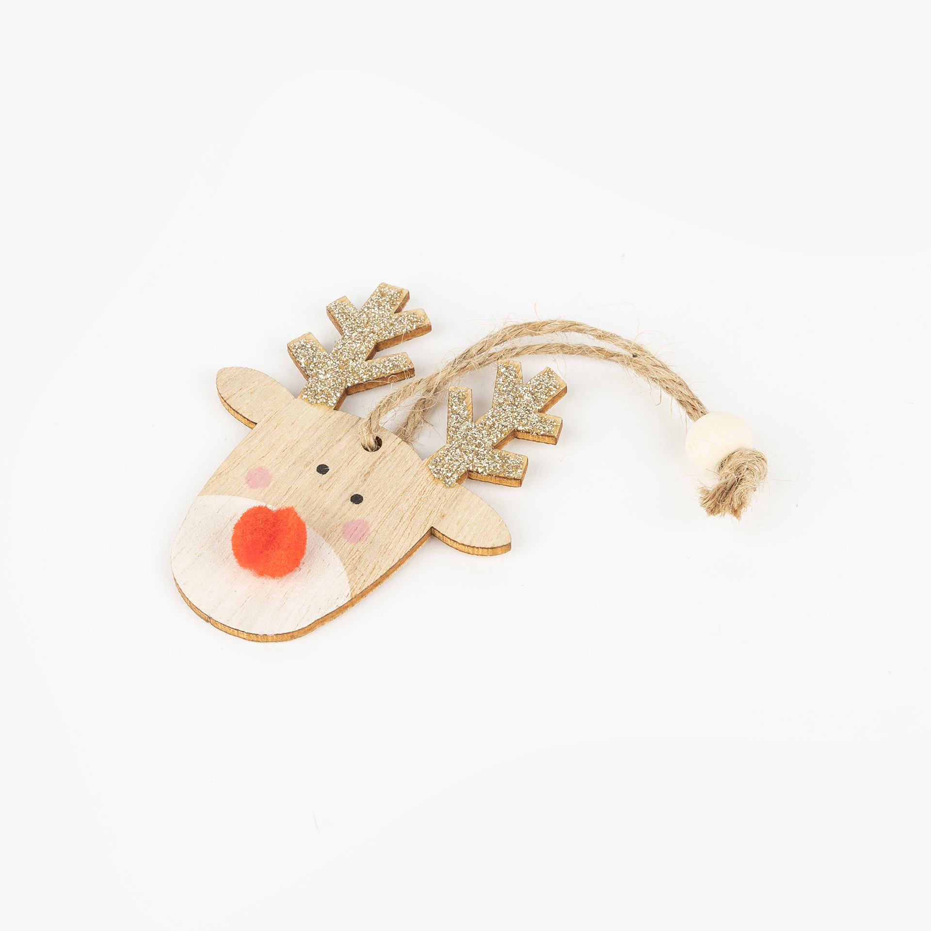 Conjunto de 8 adornos colgantes Renos 7,5cm