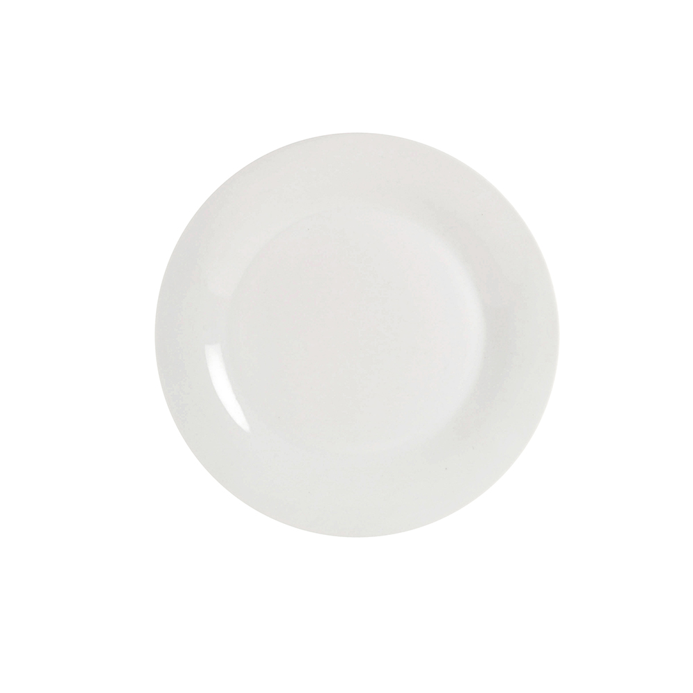 Plato de postre de porcelana blanca Basic Ø19cm