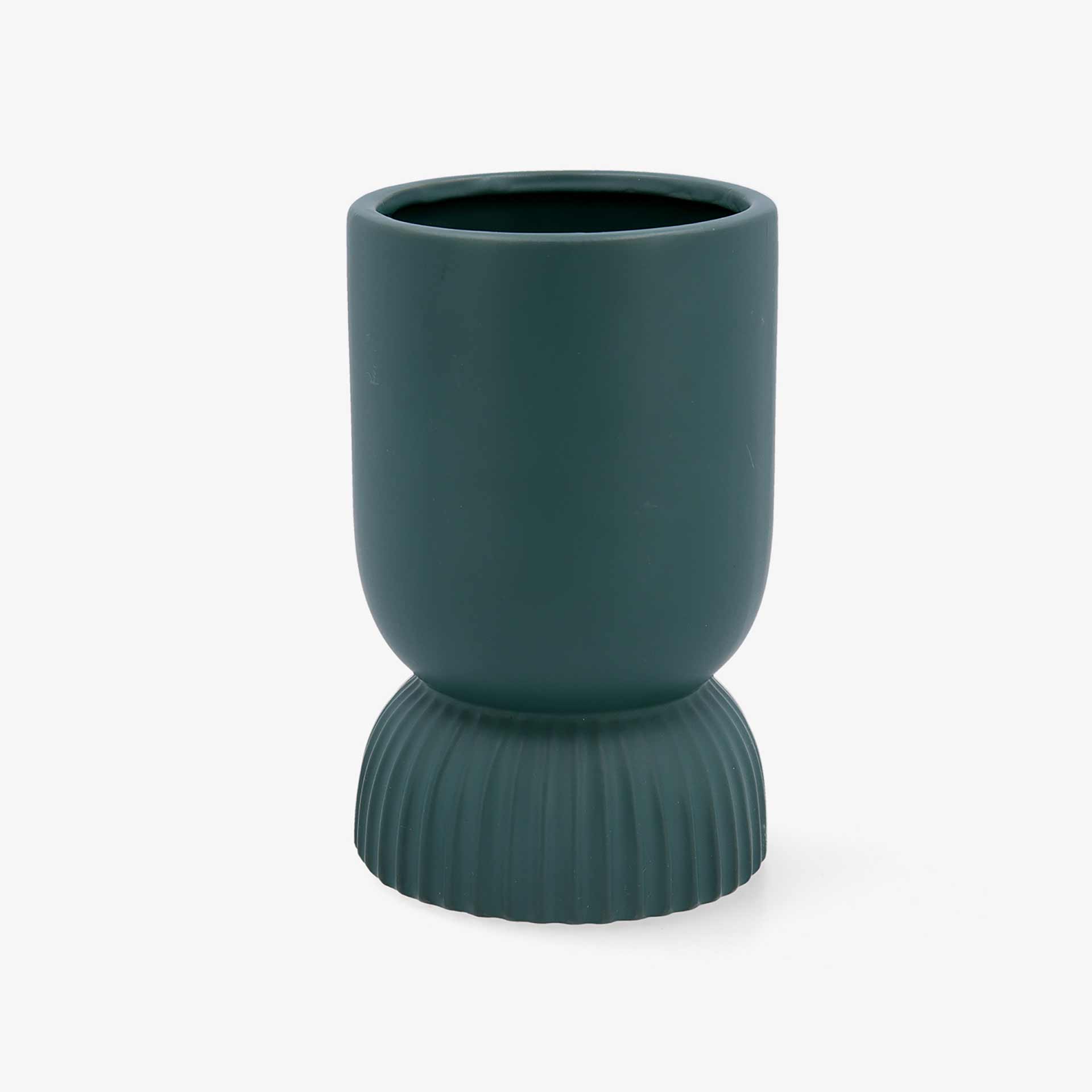 Jarron de cer&aacute;mica verde Column 11x11x18,5