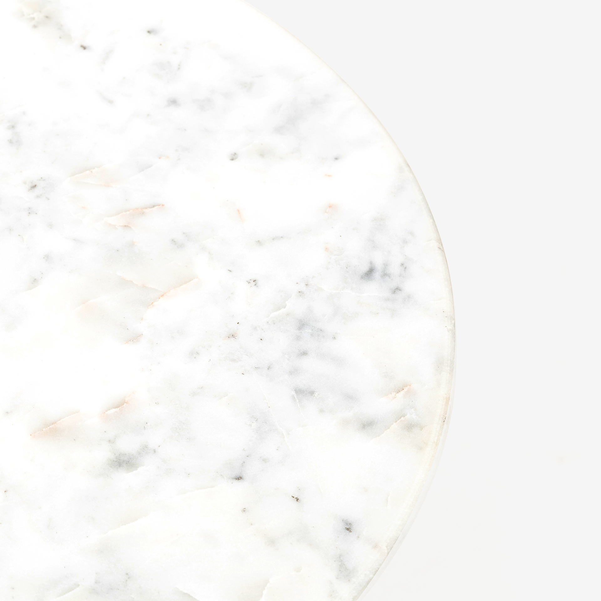 Mesa auxiliar de cristal y mármol Bora Ø41x49 Clau&Chloe