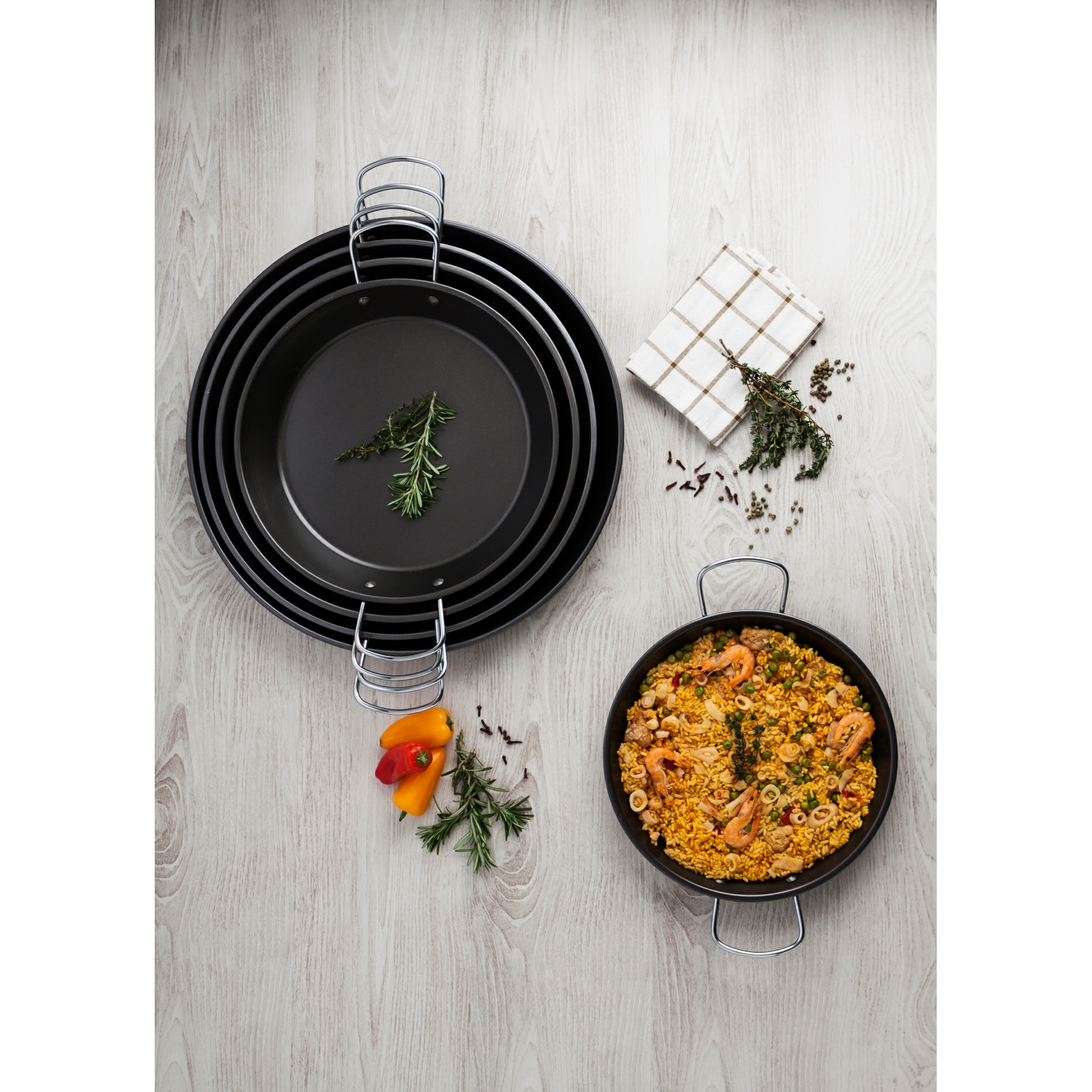 Paellera de acero antiadherente Polat Ø34cm