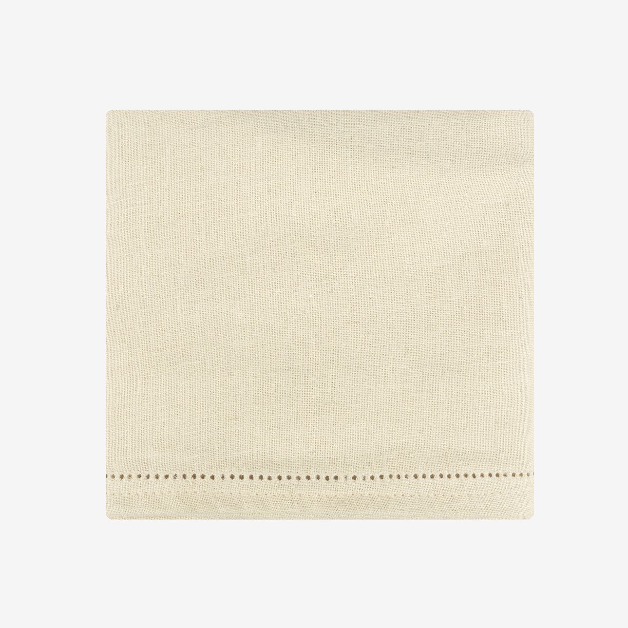 Camino de mesa de algod&oacute;n y lino beige Elin 38x140cm