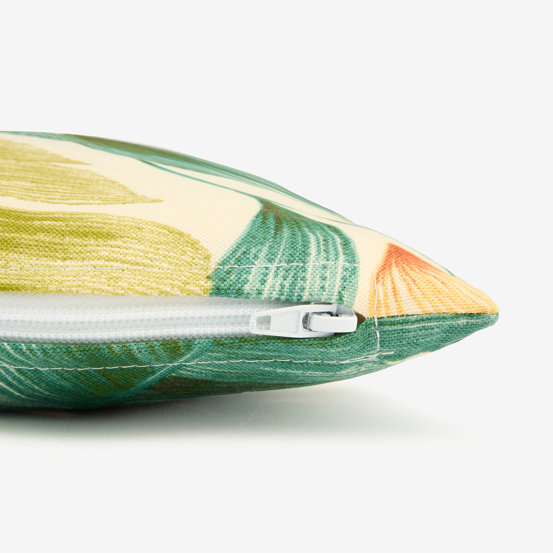 Cojín de exterior verde Hojas 43x43cm