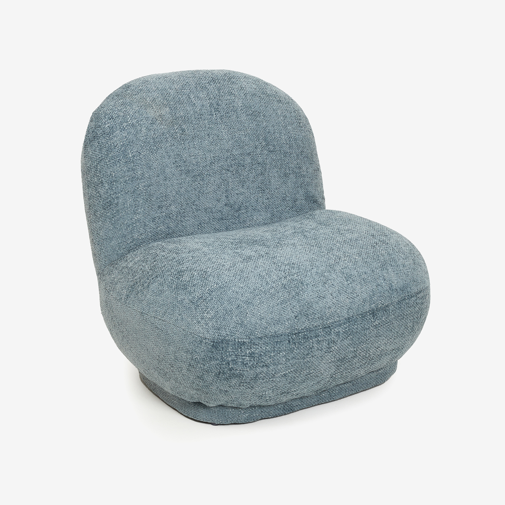 Butaca de algodón azul claro Aicha 85x82x77cm Clau&Chloe