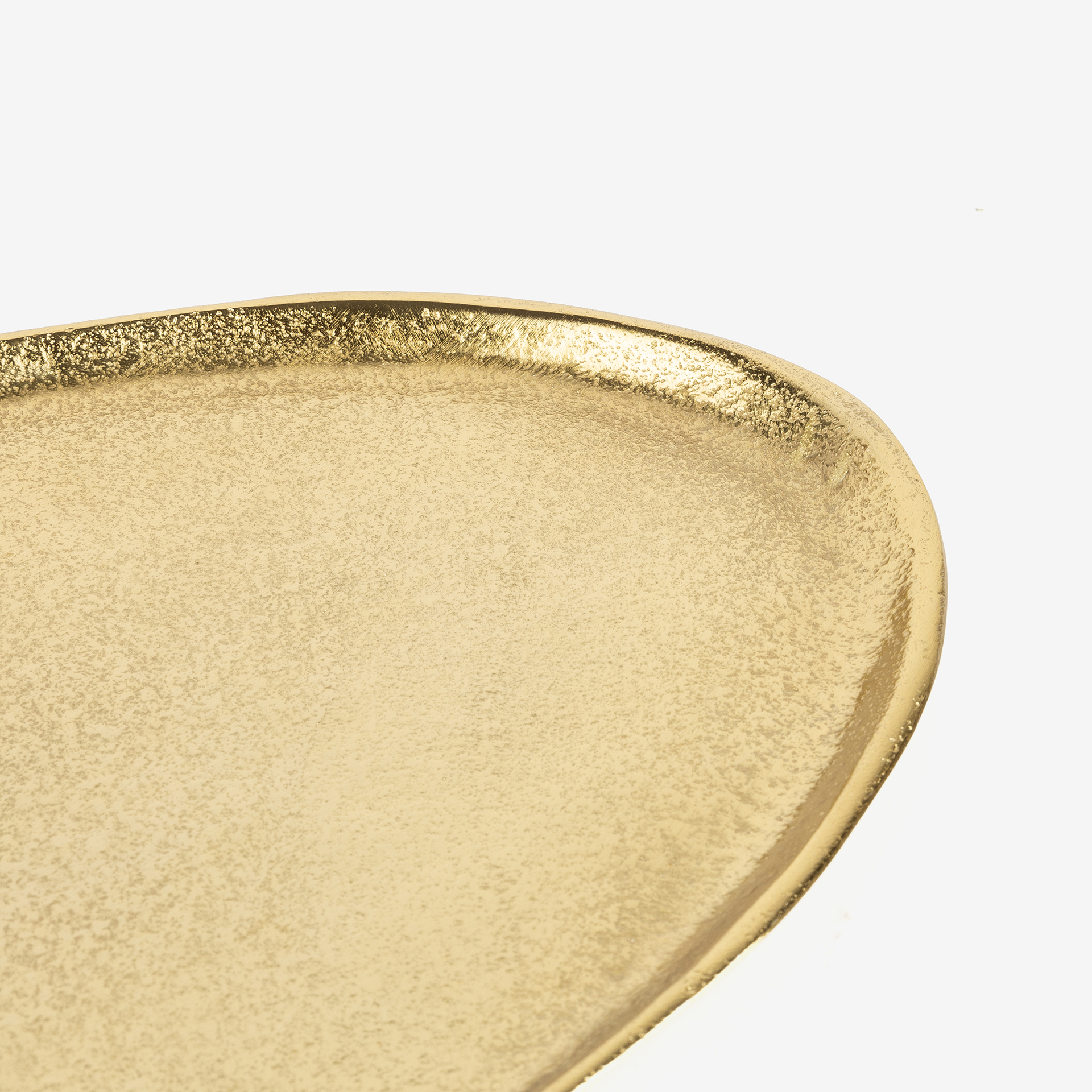 Centro de mesa de aluminio dorado 35x23cm