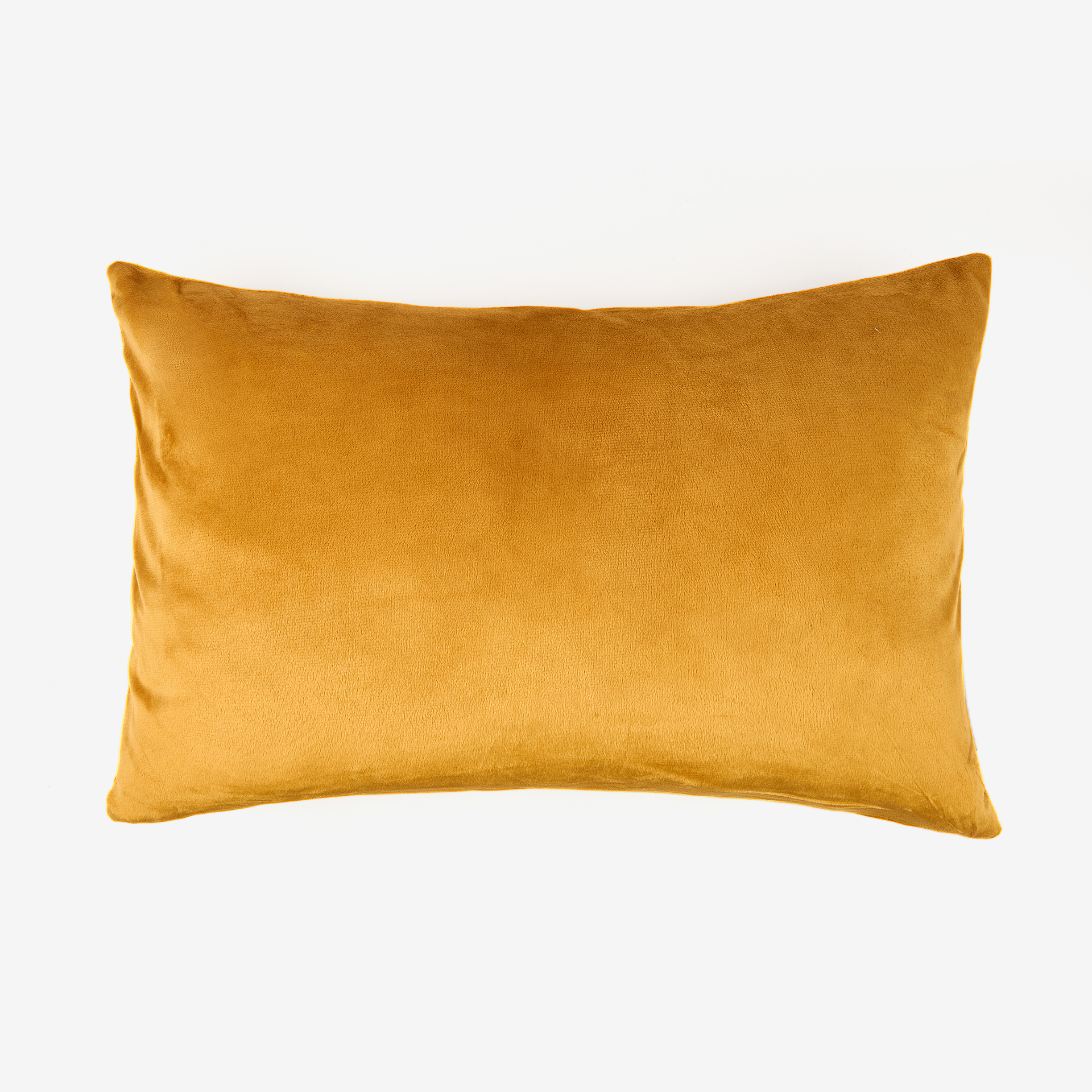 Funda de coj&iacute;n velvet ocre 30x45cm