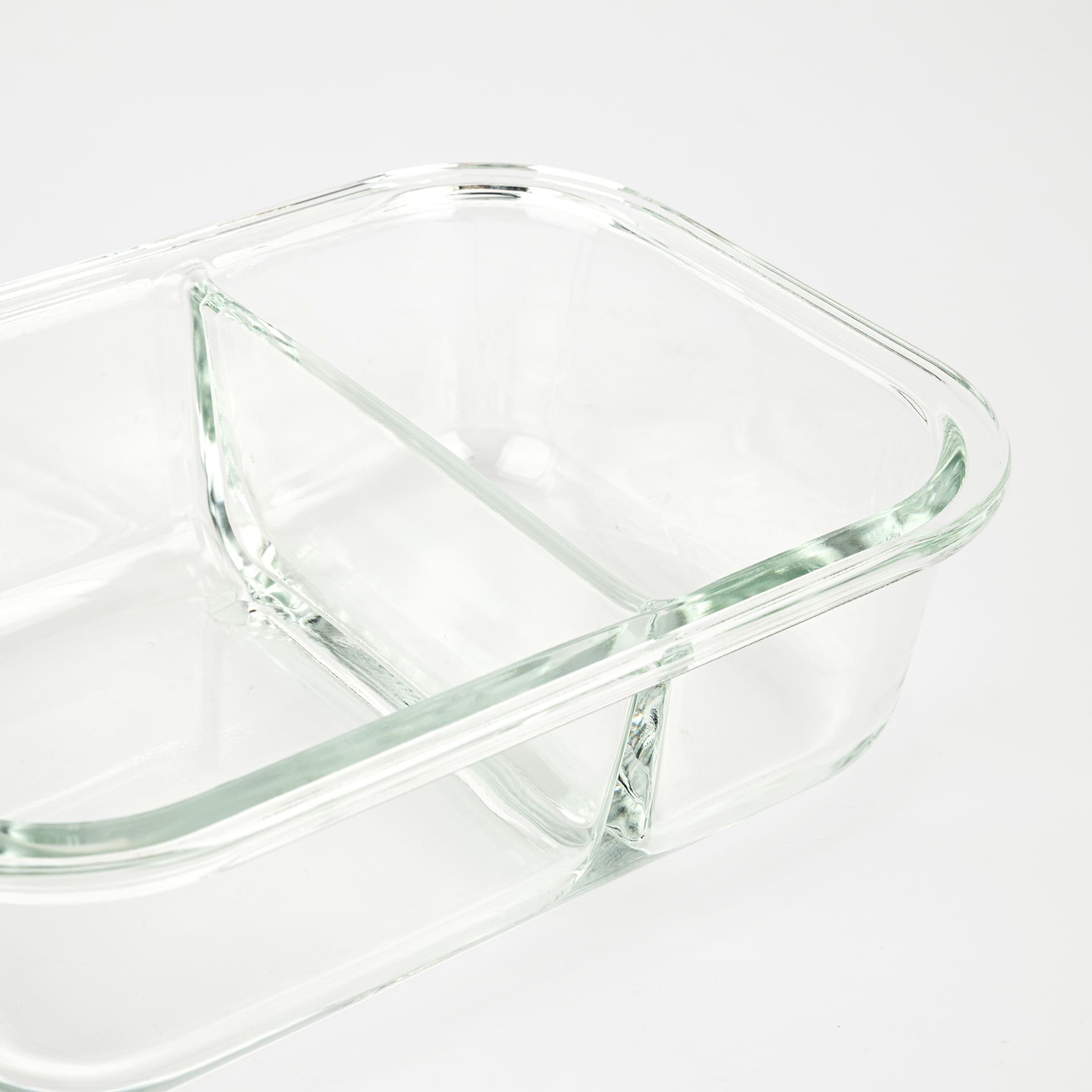 T&aacute;per de borosilicato con 2 compartimentos 18x13cm - Ibili