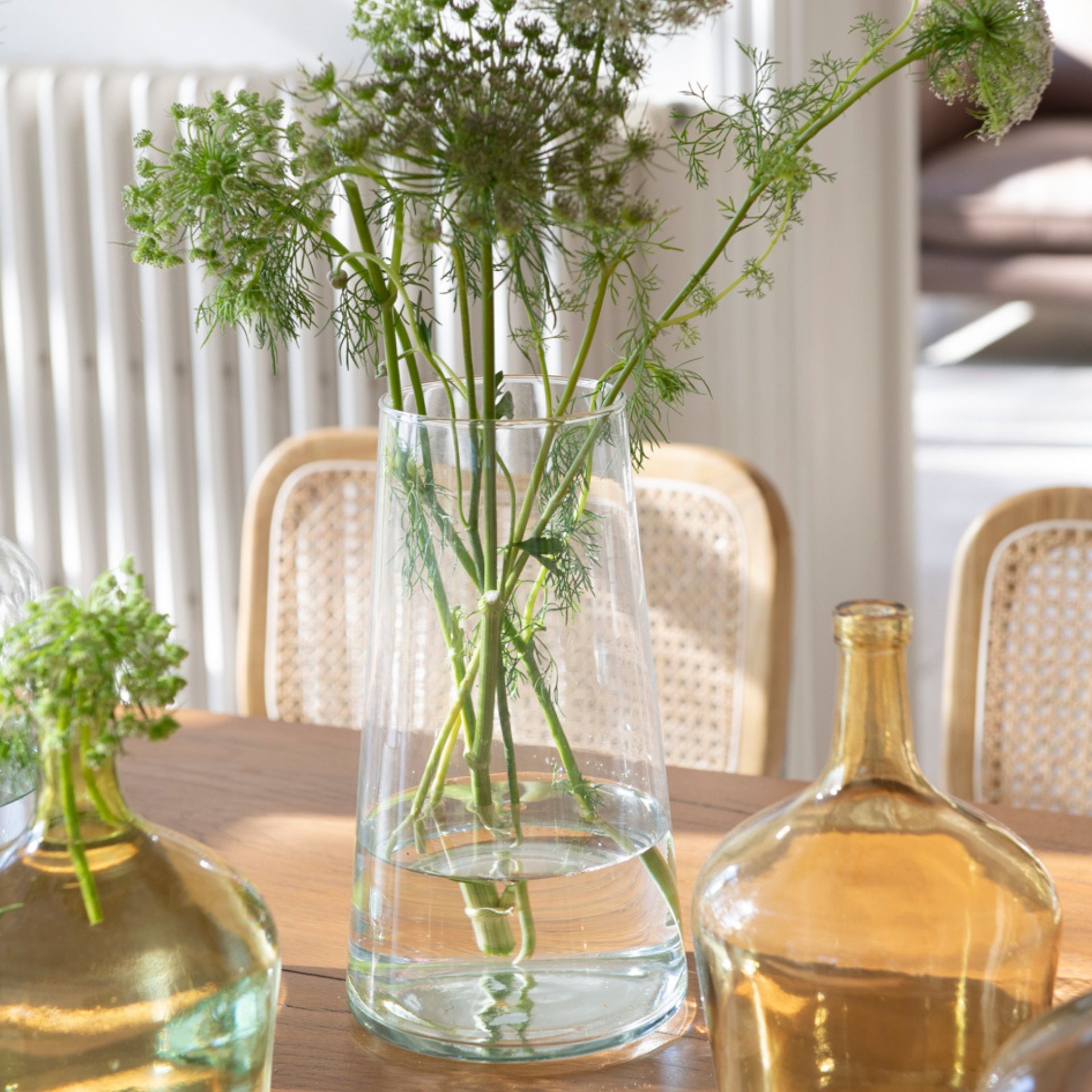 Jarrón de cristal Mika Ø17x30cm