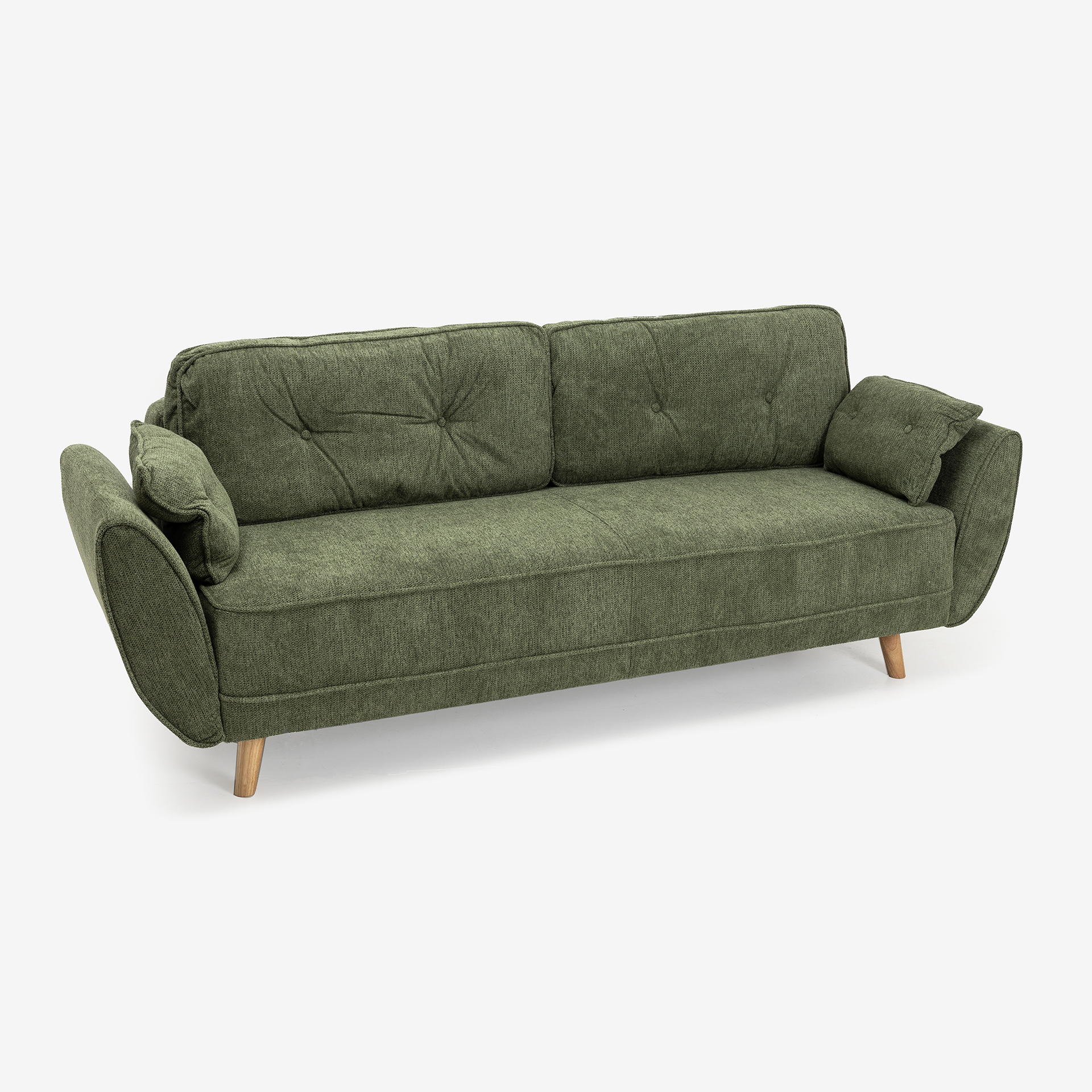 Sof&aacute; cama de 3 plazas verde Fules 212x85x85cm