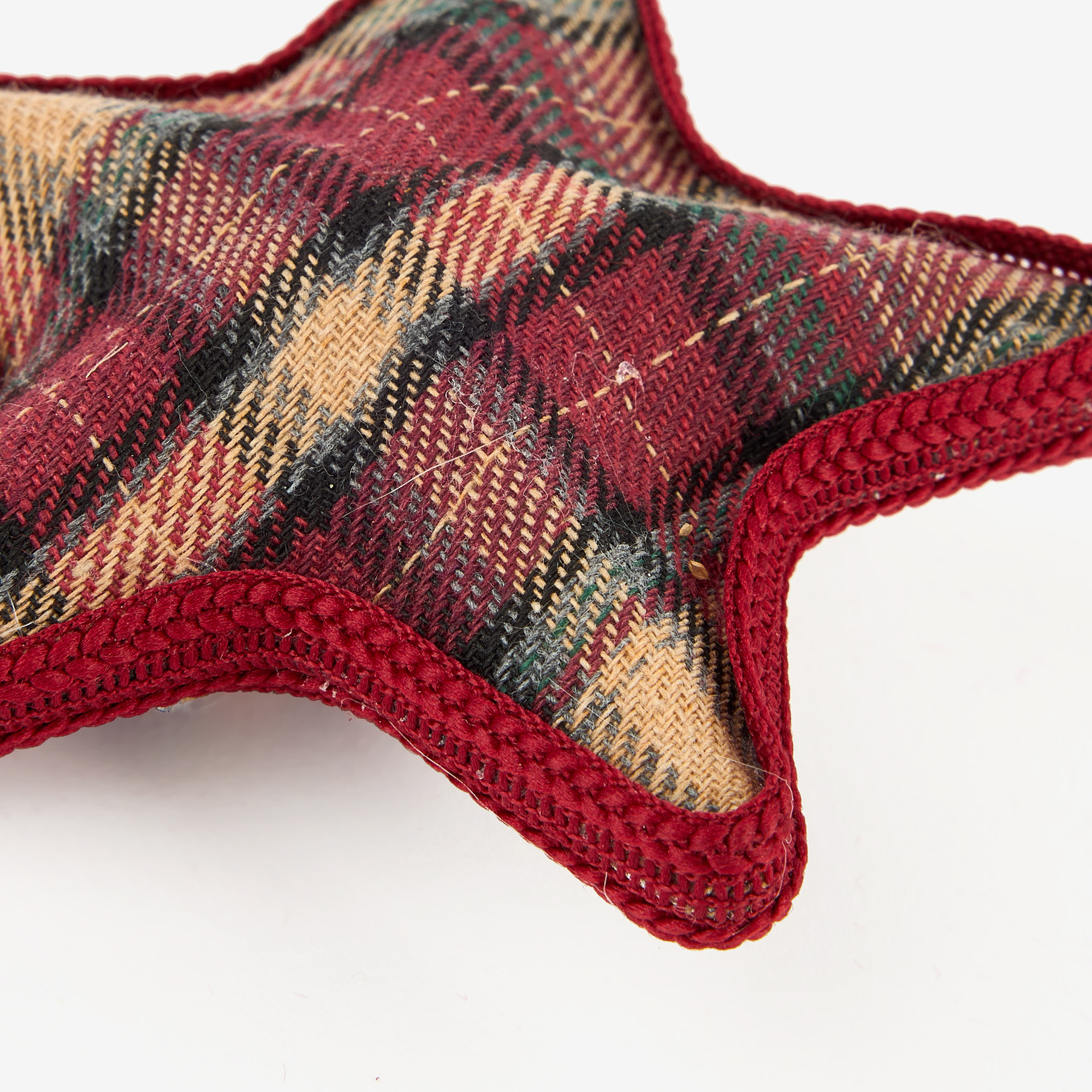 Adorno colgante Estrella de tartán 8cm