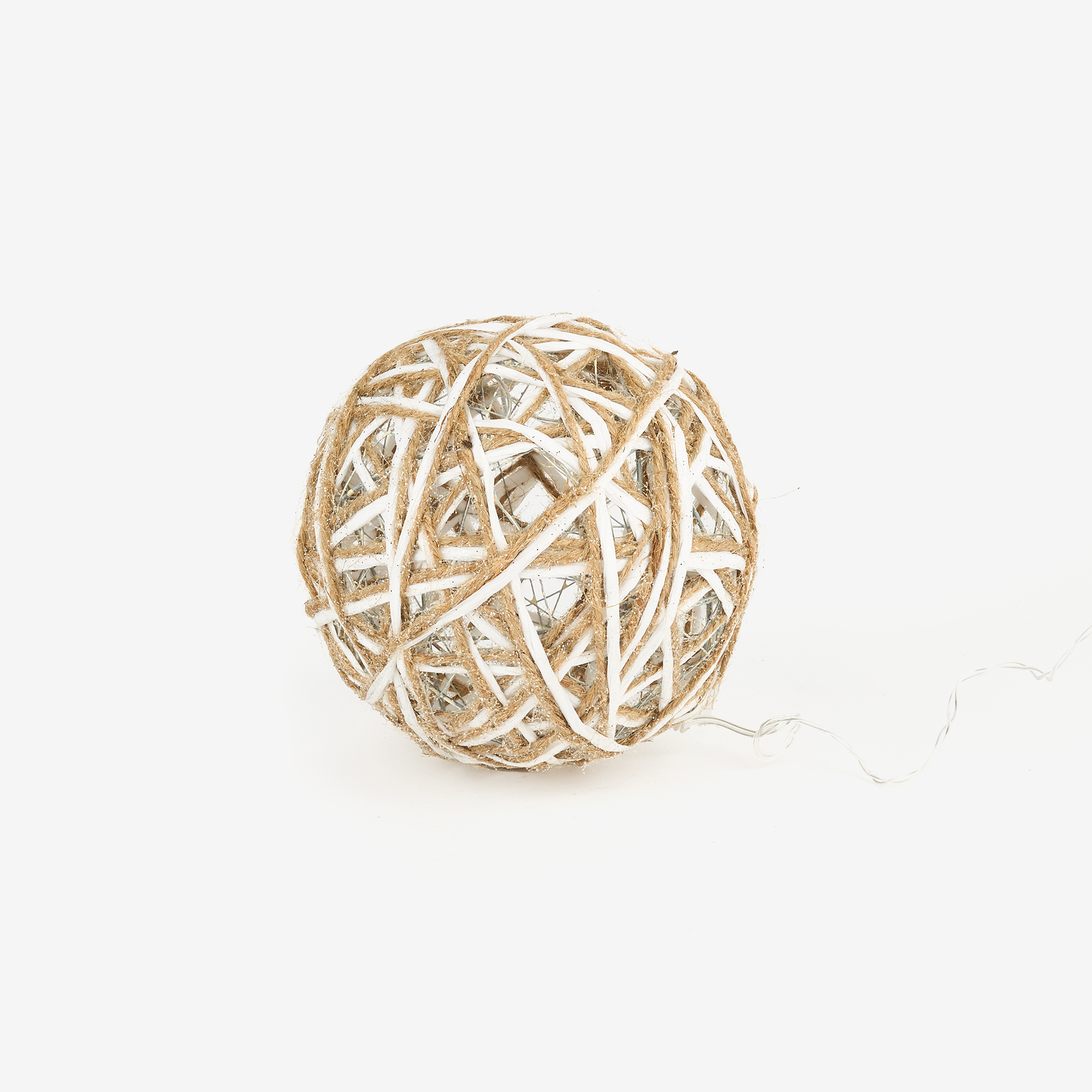 Figura decorativa Bola de luz LED gris Ø15cm