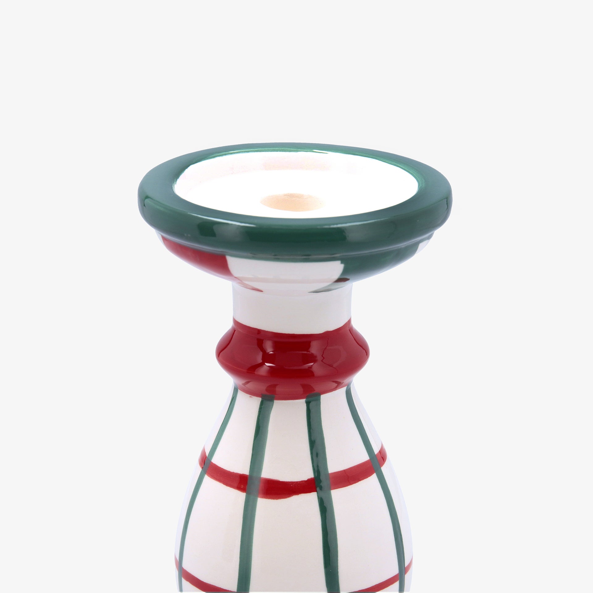 Candelabro de dolomita Hollystripe Ø12x21cm Clau&Chloe