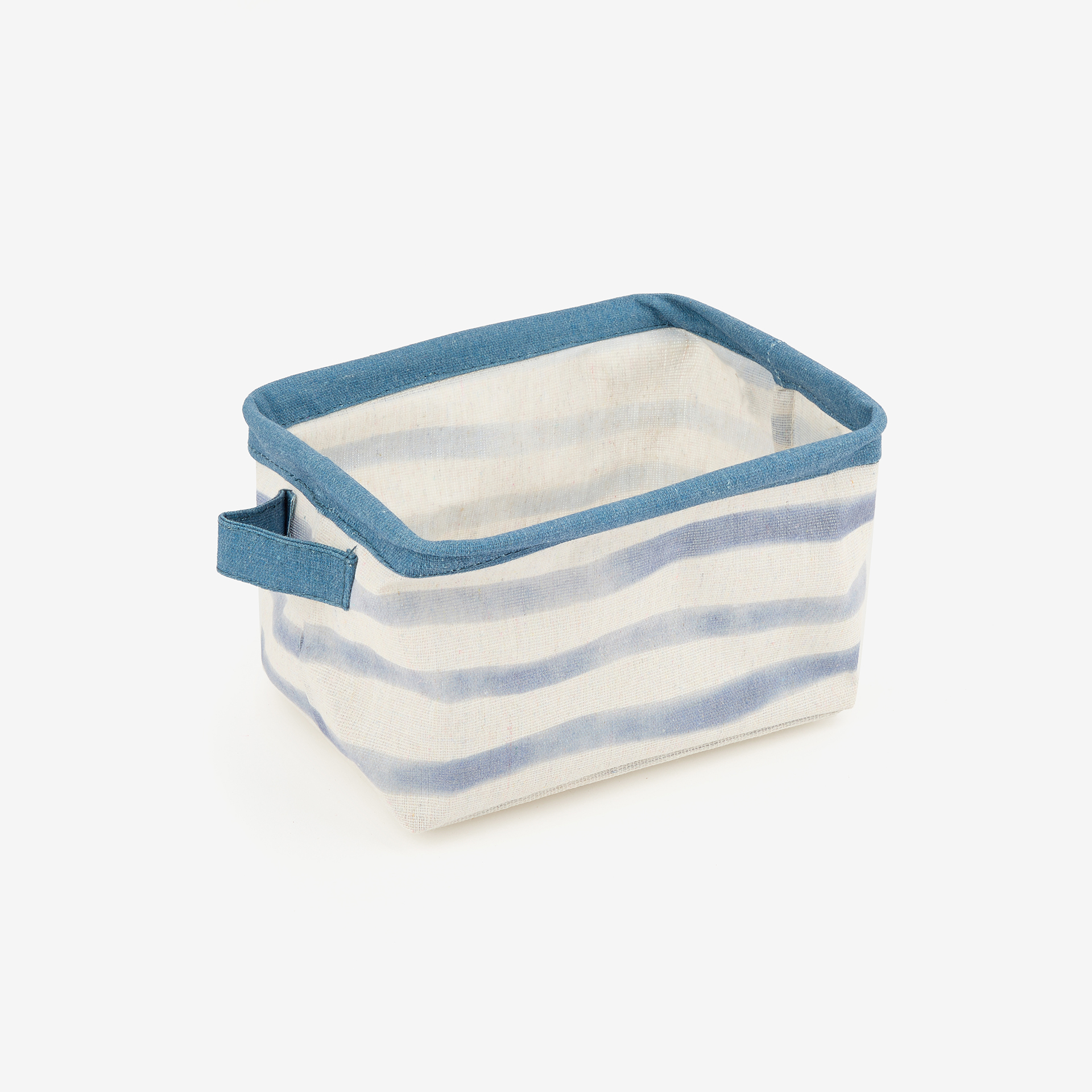 Set de 3 cestas de rayas azules Blue