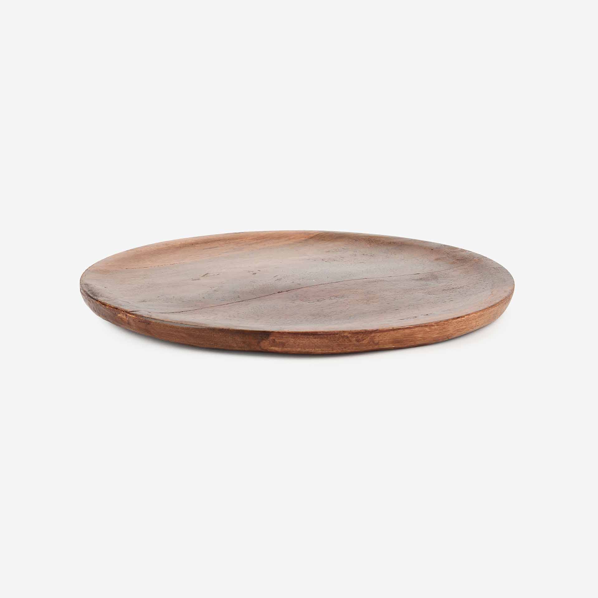 Plato de madera nogal de 28cm