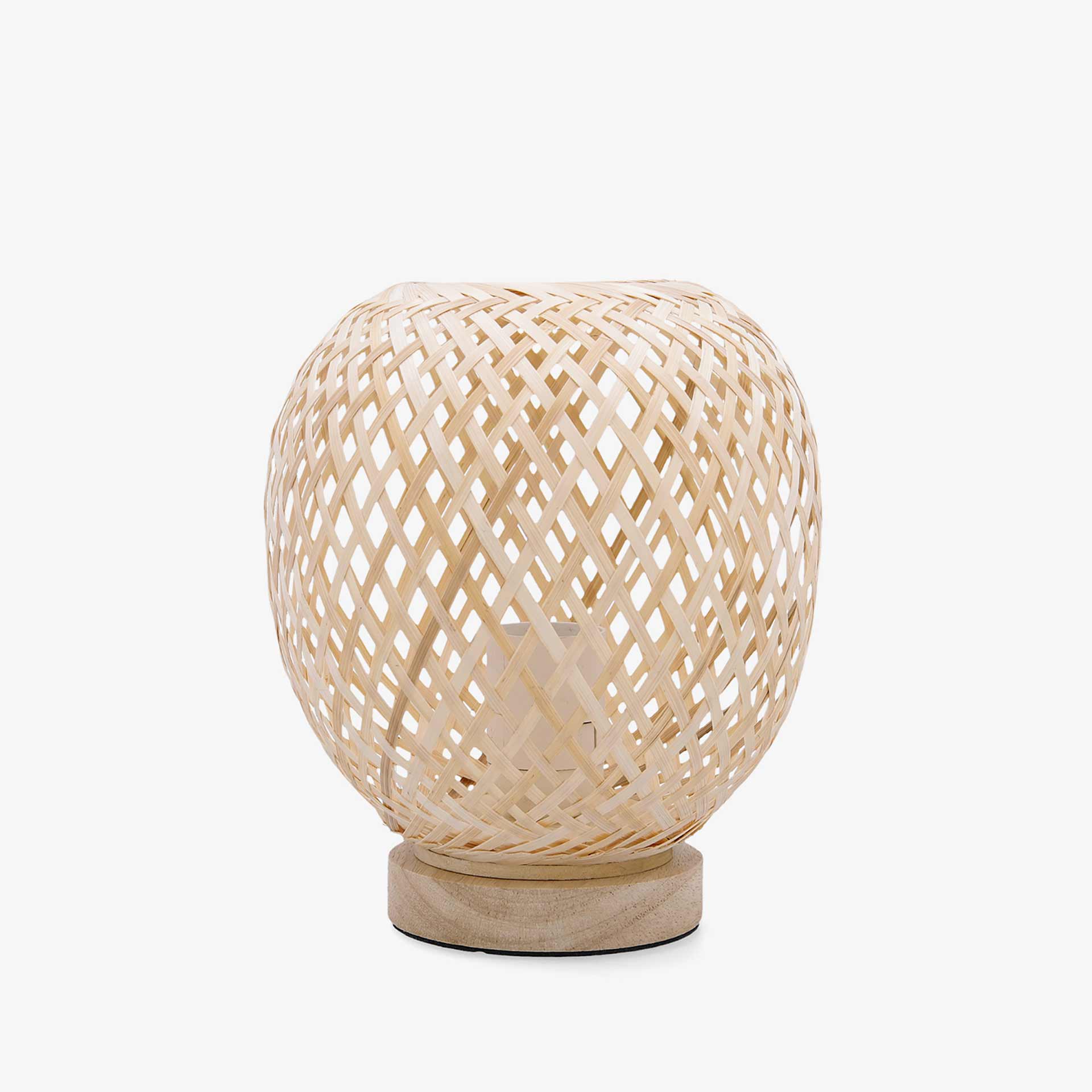 Lampara de mesa de bambu 18x22 Nora 