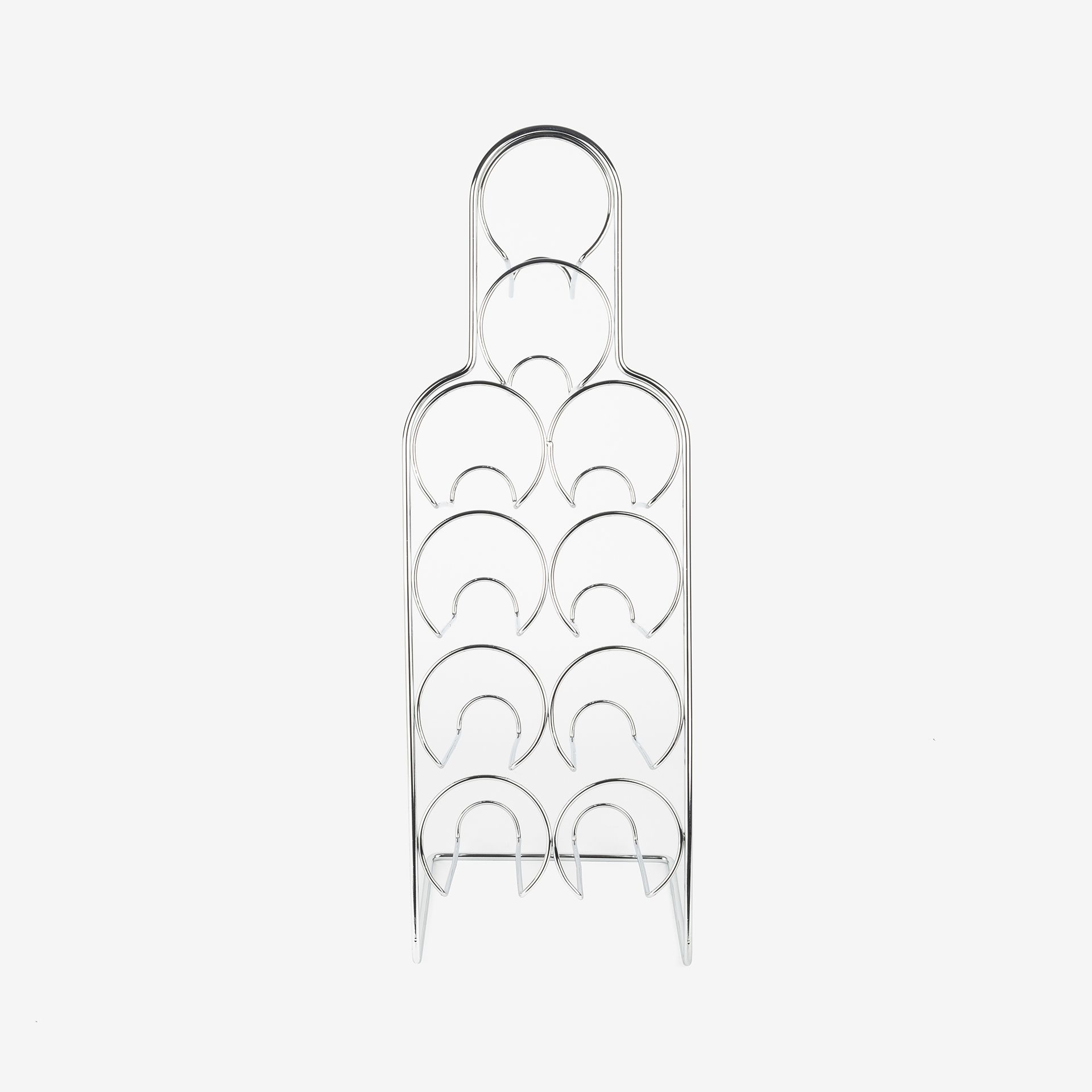 Botellero de metal para 10 botellas 19x19x55cm