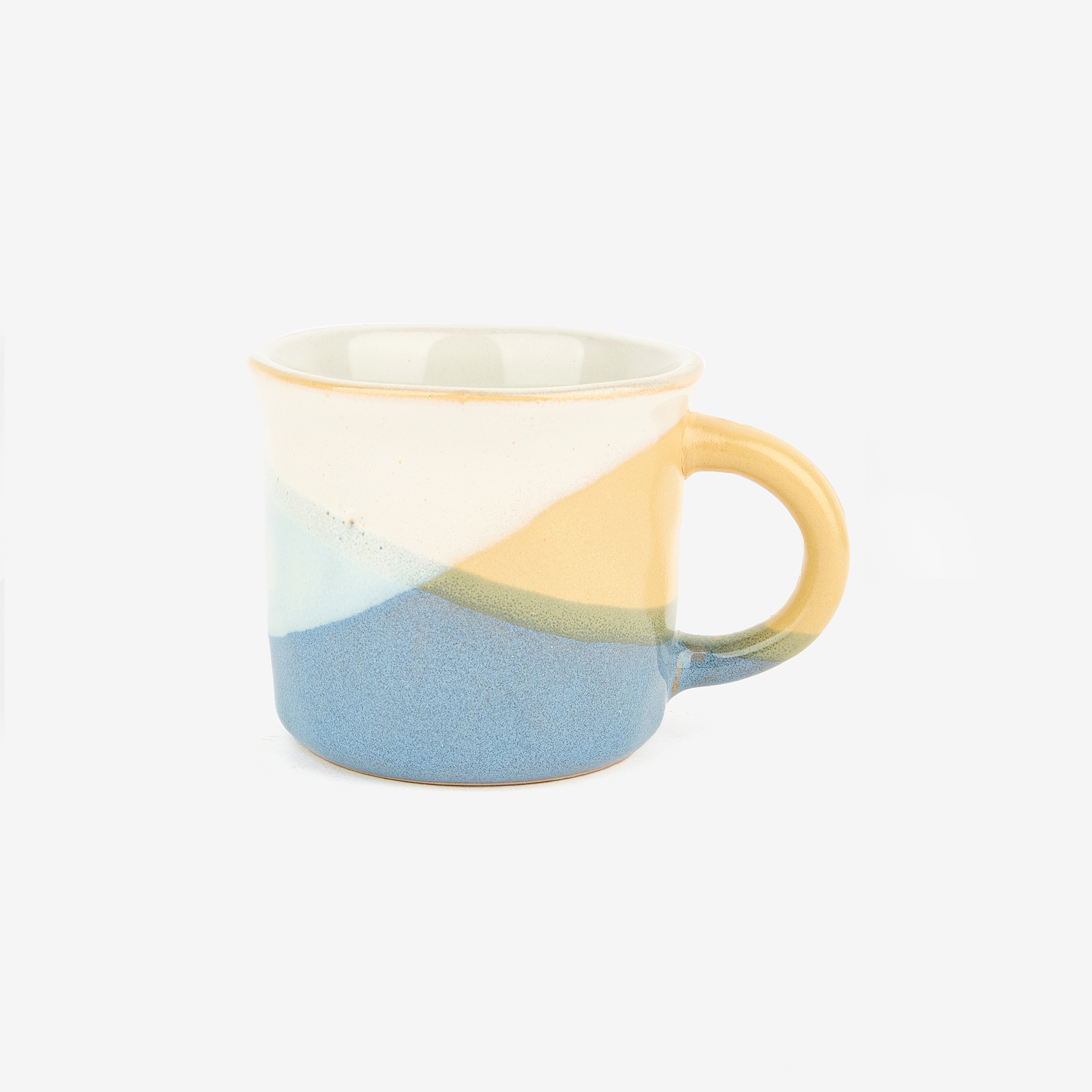 Set de 4 tazas de cer&aacute;mica de colores 13cl