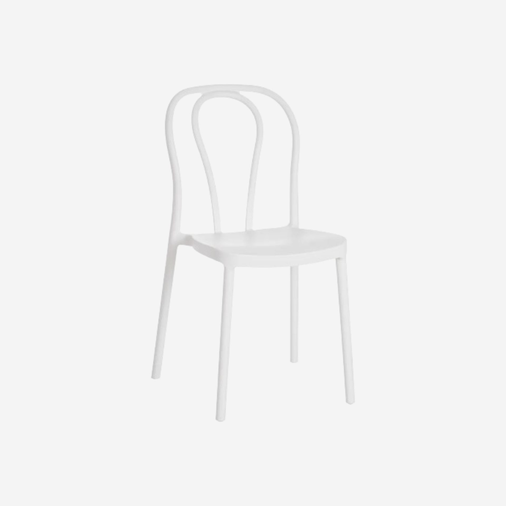 Set de 4 sillas de comedor blanco Marin 43x53x85cm