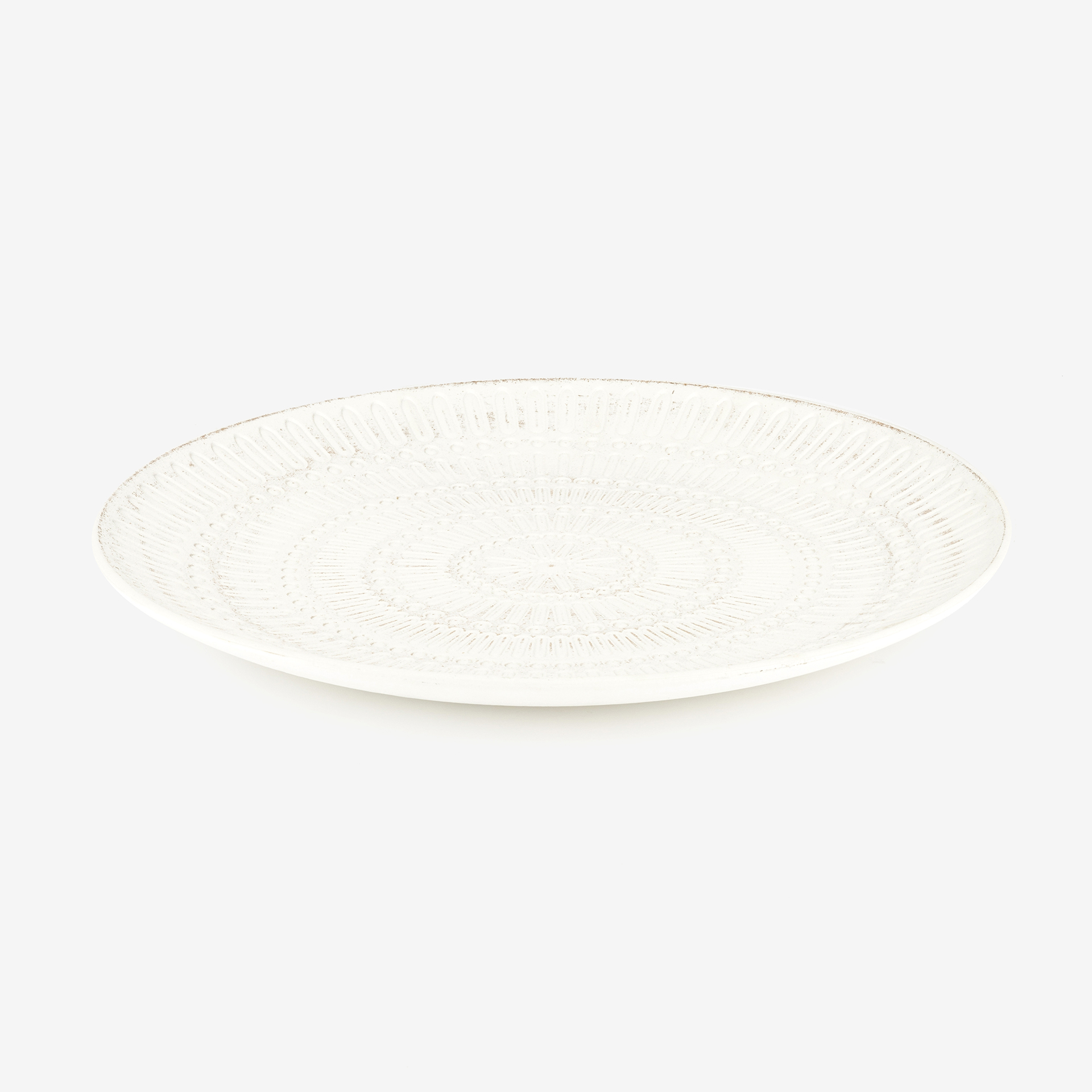 Centro de mesa de madera beige Ø39,5cm