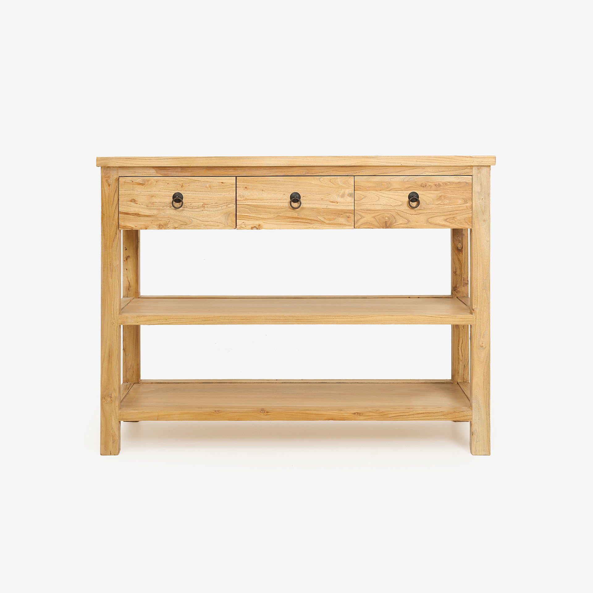 Mueble de cocina de madera de olmo reciclada Tulsa 120x40x90cm