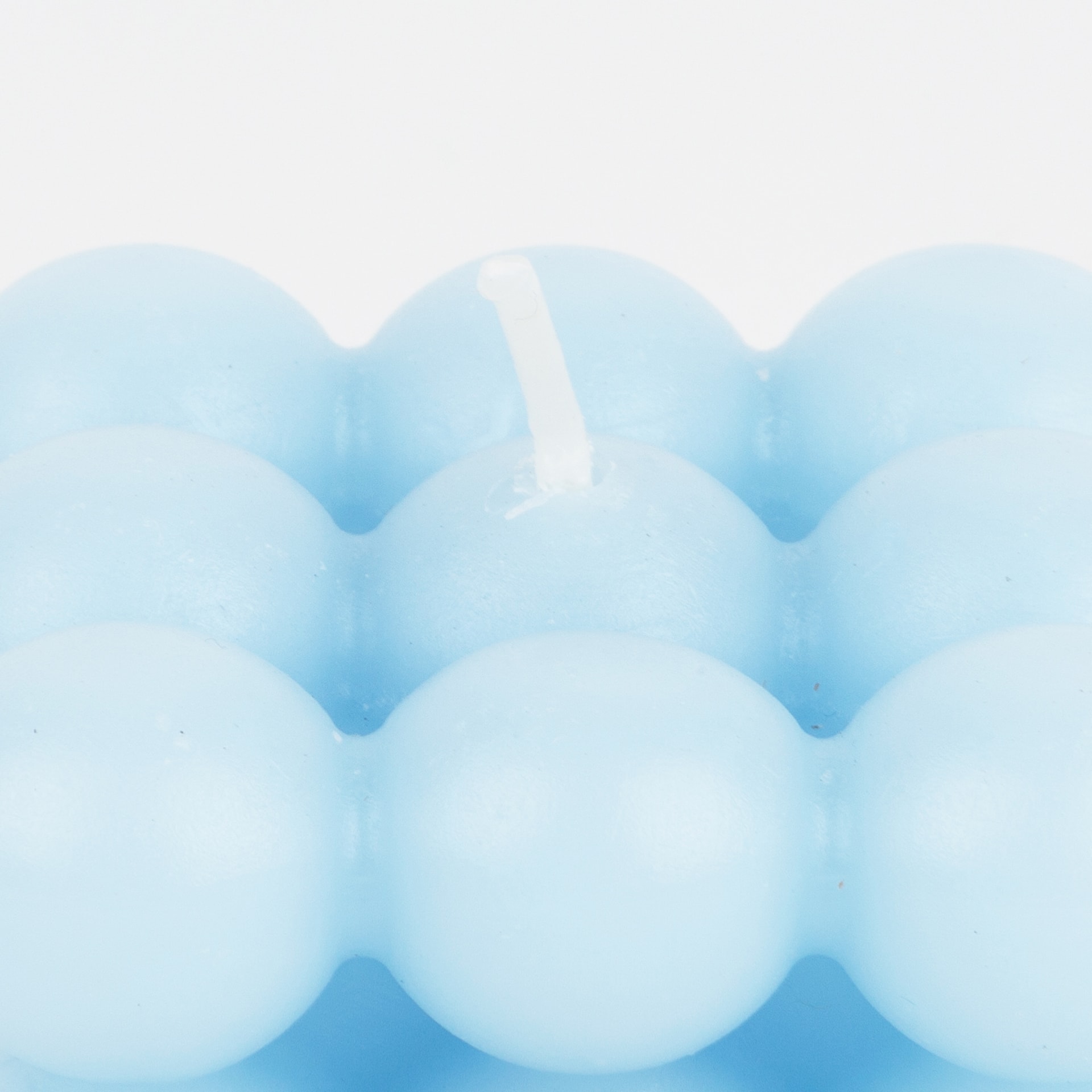 Vela decorativa azul Cubic 6x6cm