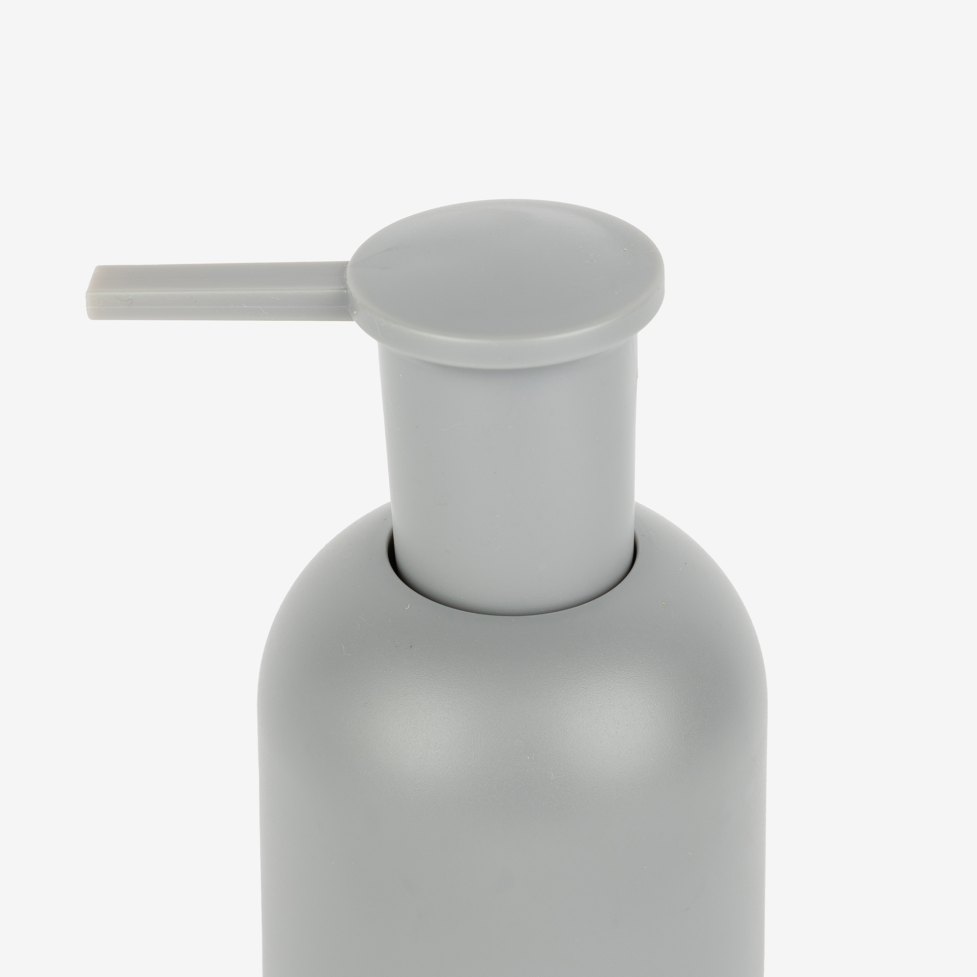 Dispensador de jab&oacute;n de ba&ntilde;o de pl&aacute;stico gris Vinta &Oslash;8x17cm