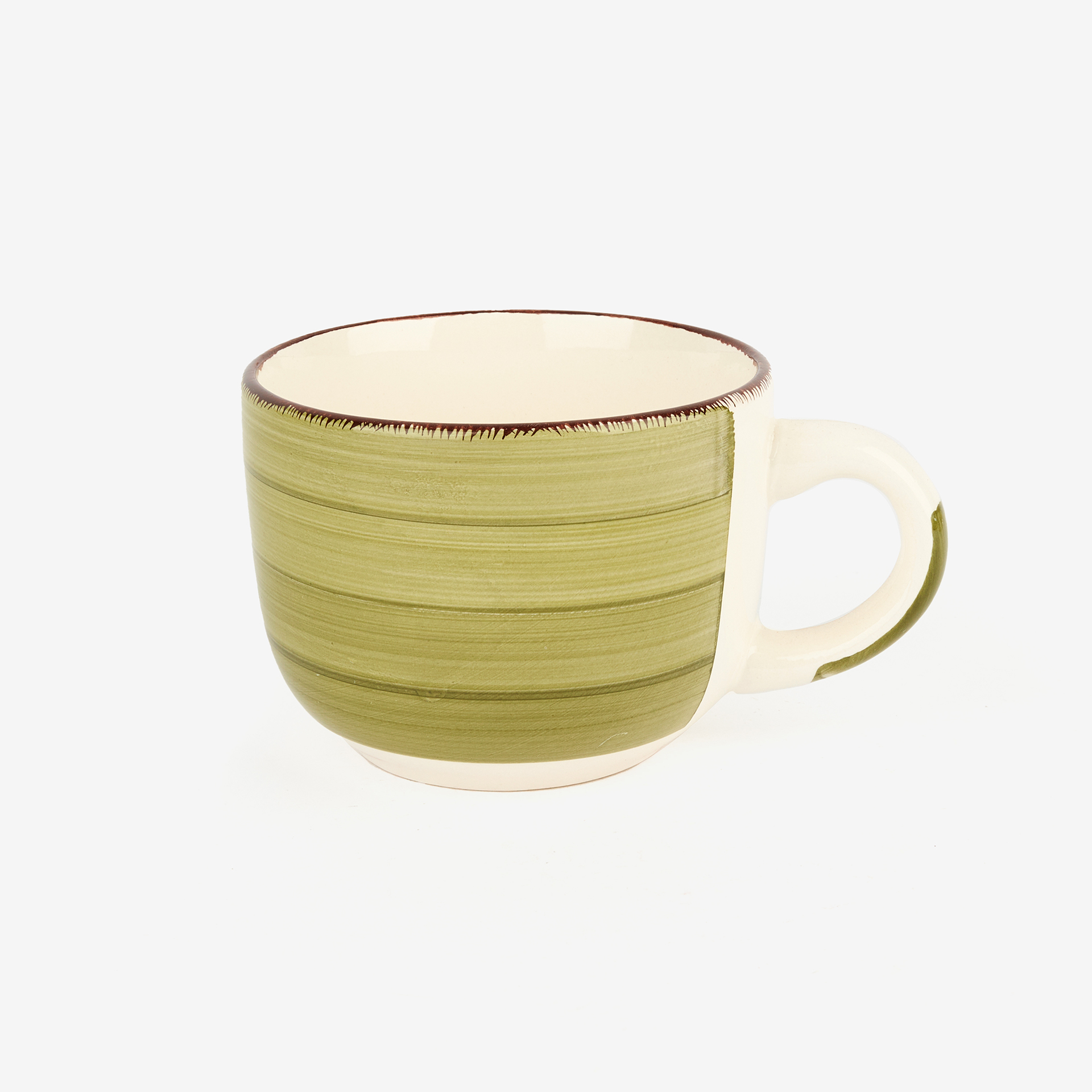Taza jumbo de gres verde Bernal Ø8x11cm 43cl