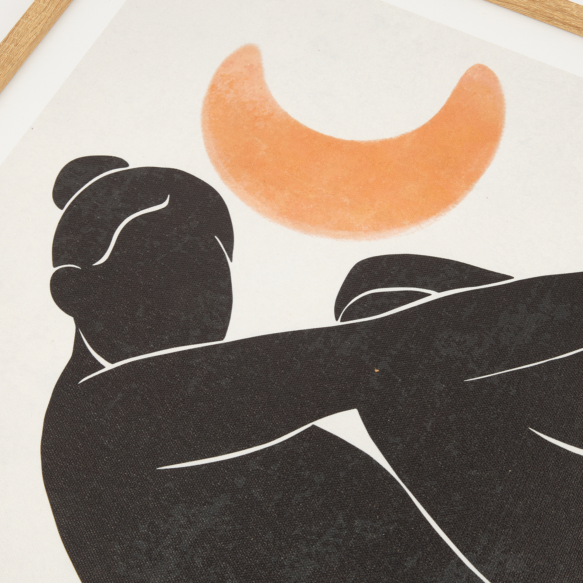 Cuadro con marco y cristal silueta Woman Moon 40x50cm