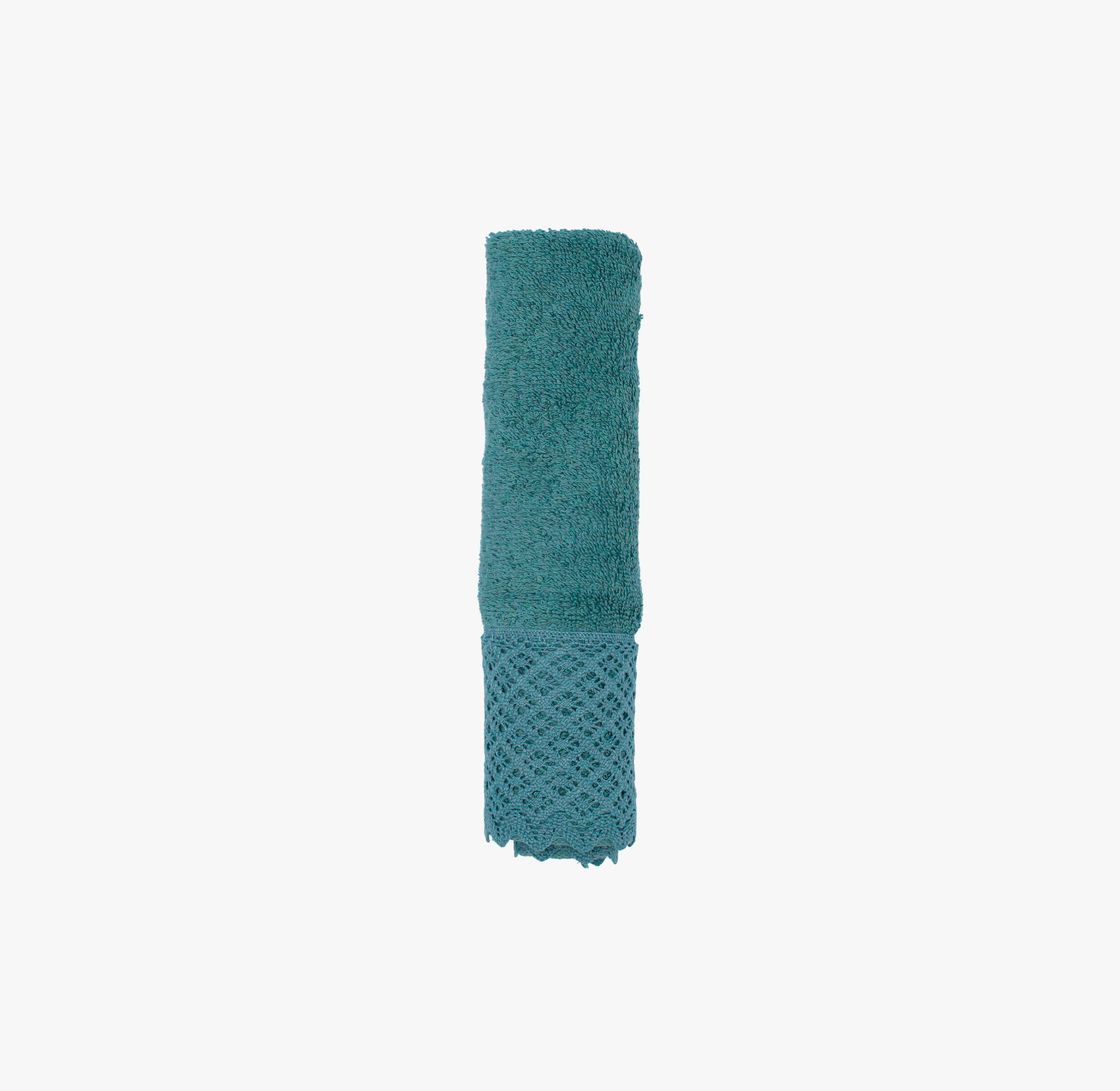 Toalla de tocador de algod&oacute;n 100% verde Nido 30x50cm - 500 g/m&sup2;