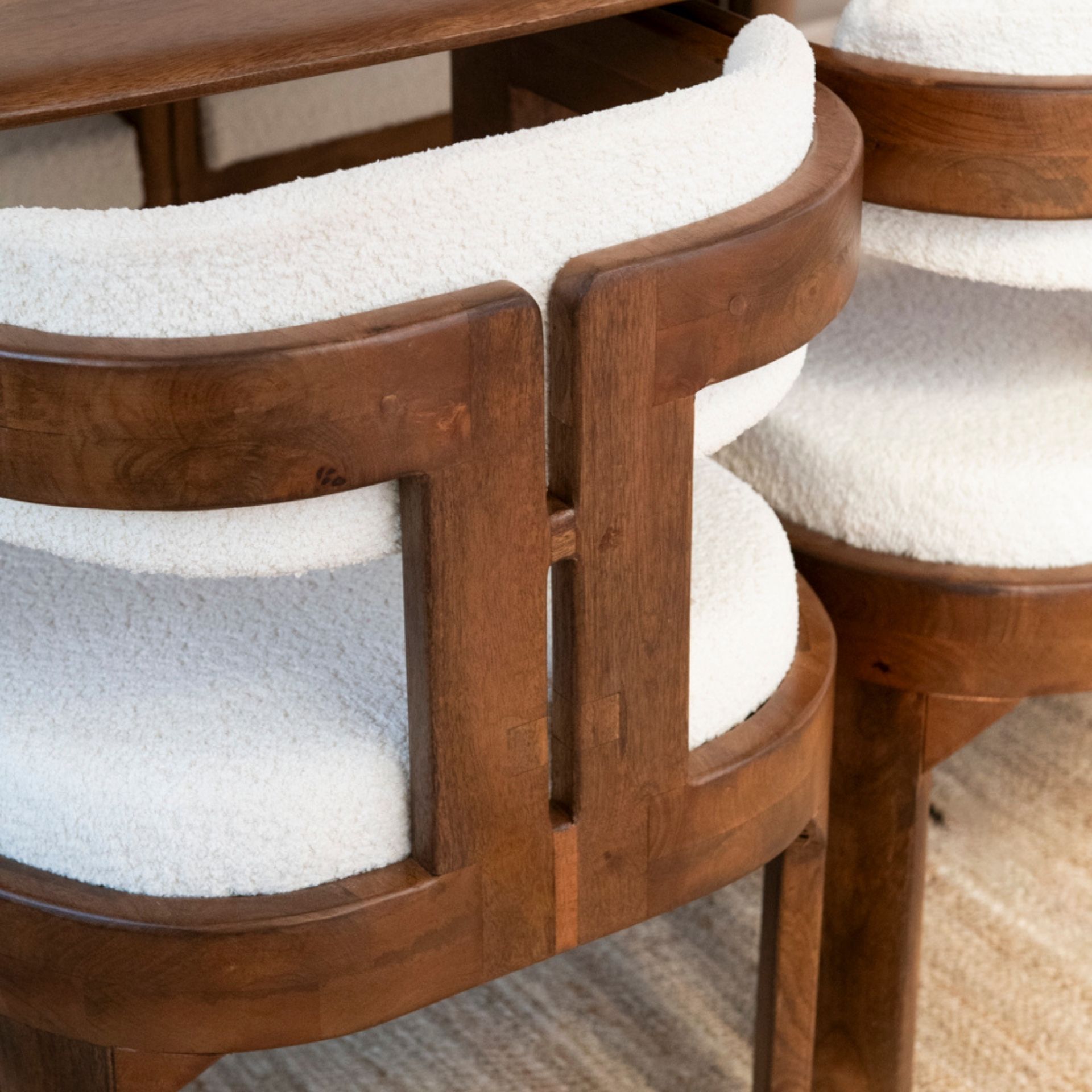 Silla de comedor de madera de mango Brislava 55x55x76cm Clau&Chloe