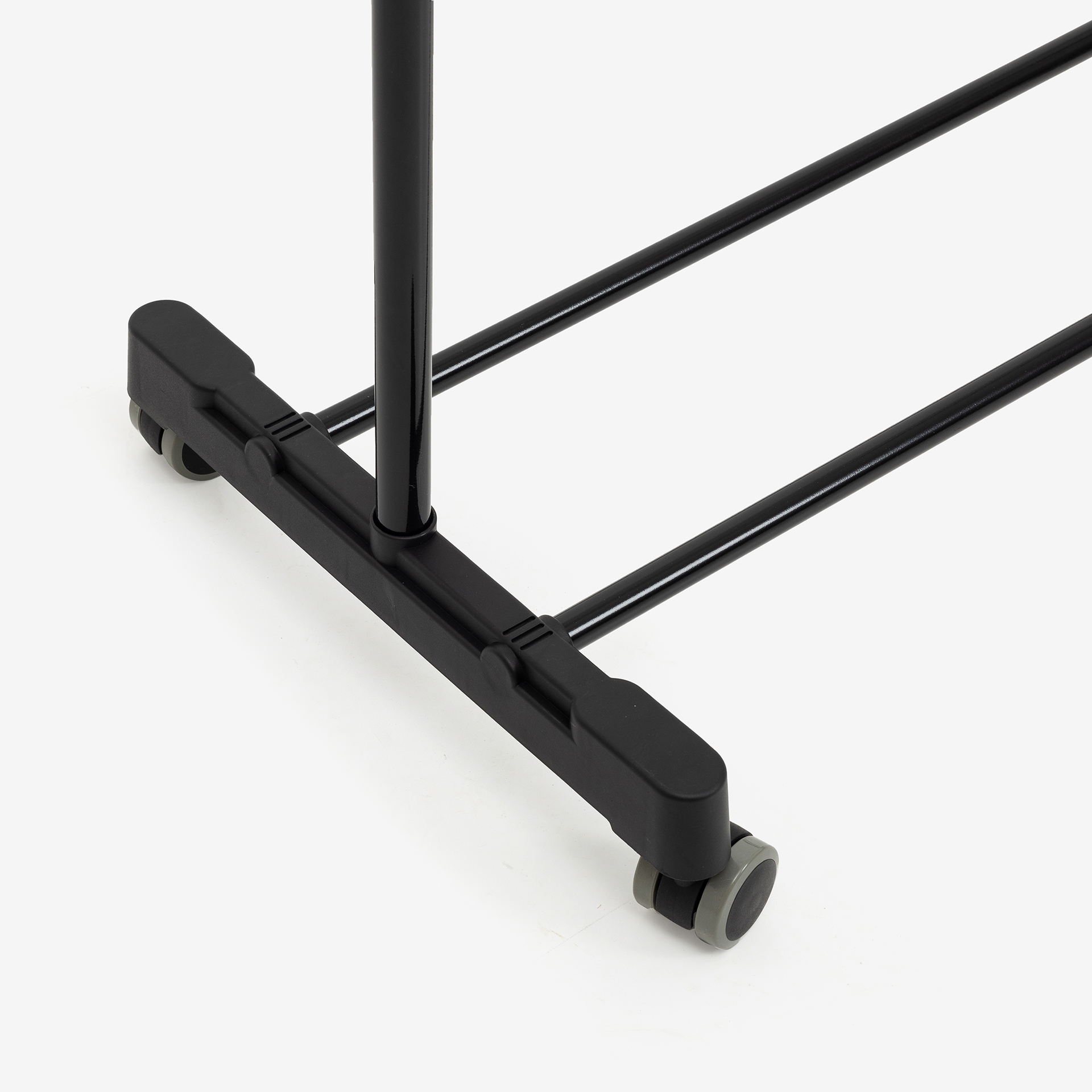 Perchero pie con ruedas negro 120x42x165cm