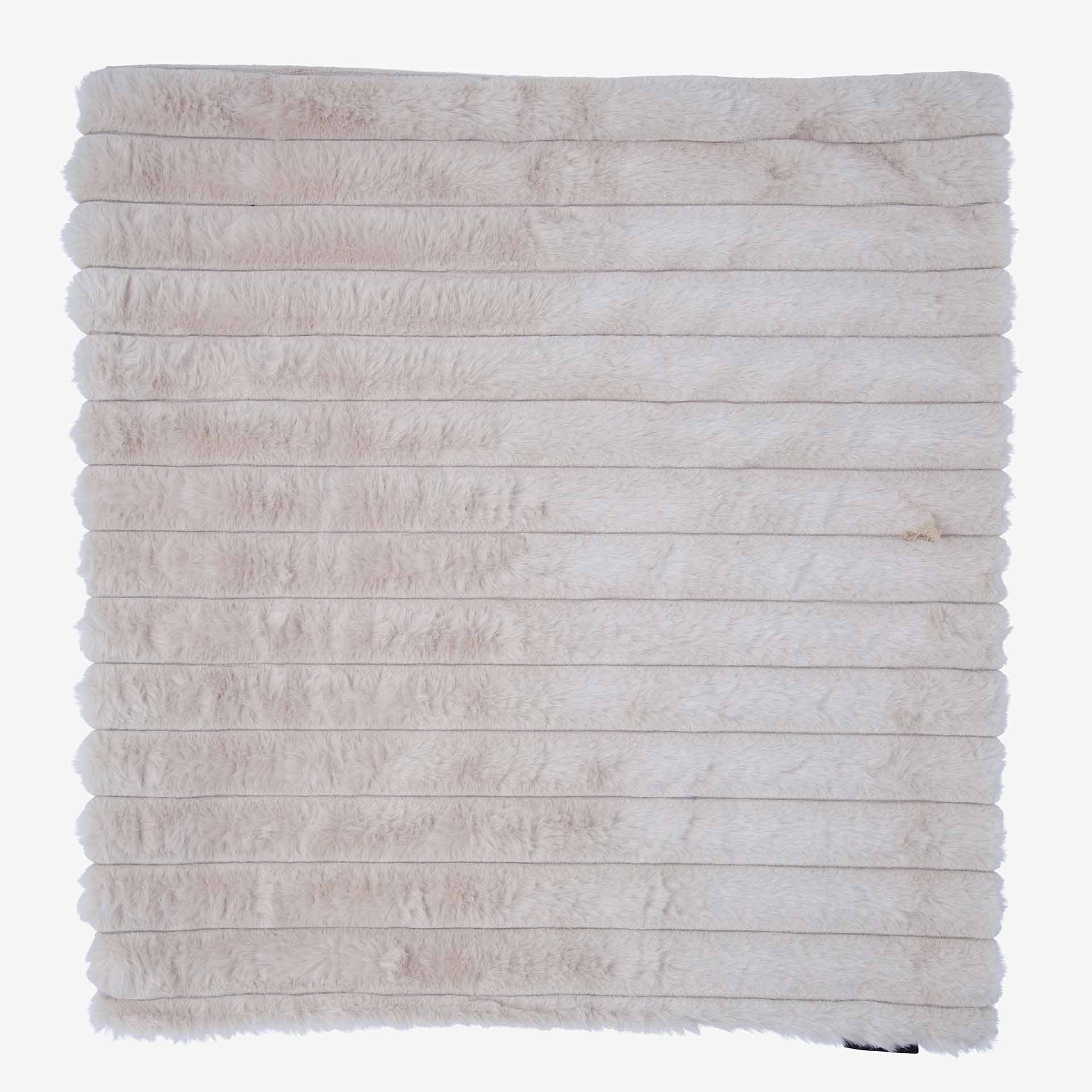 Funda de cojín efecto pelo beige Lineo 45x45cm