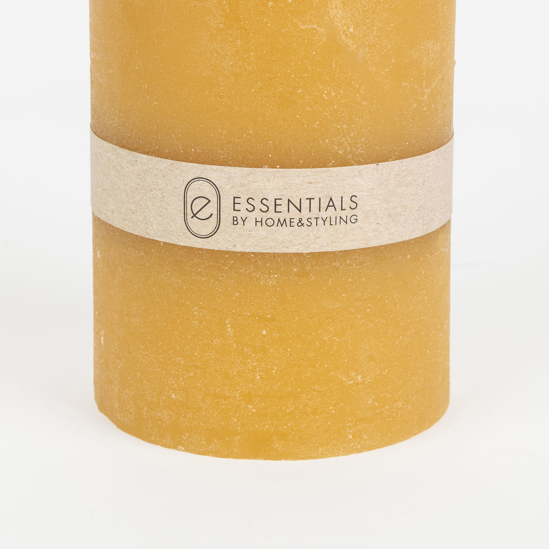 Vela decorativa cilindro ocre Kanea &Oslash;7x14cm