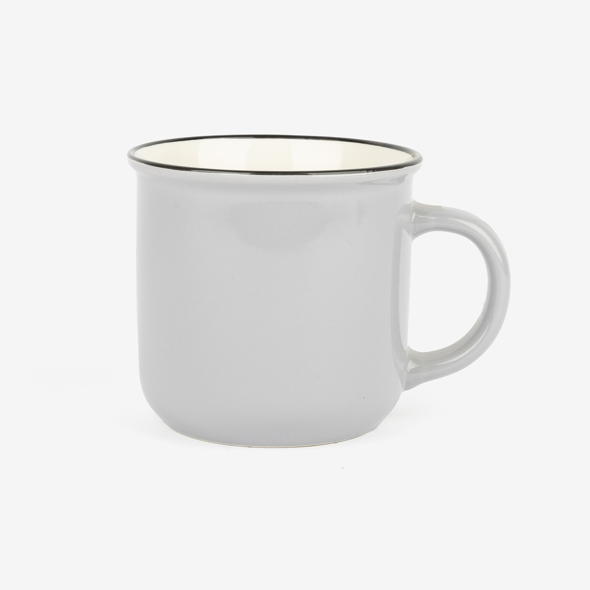 Mug de porcelana gris Alessandro 42cl