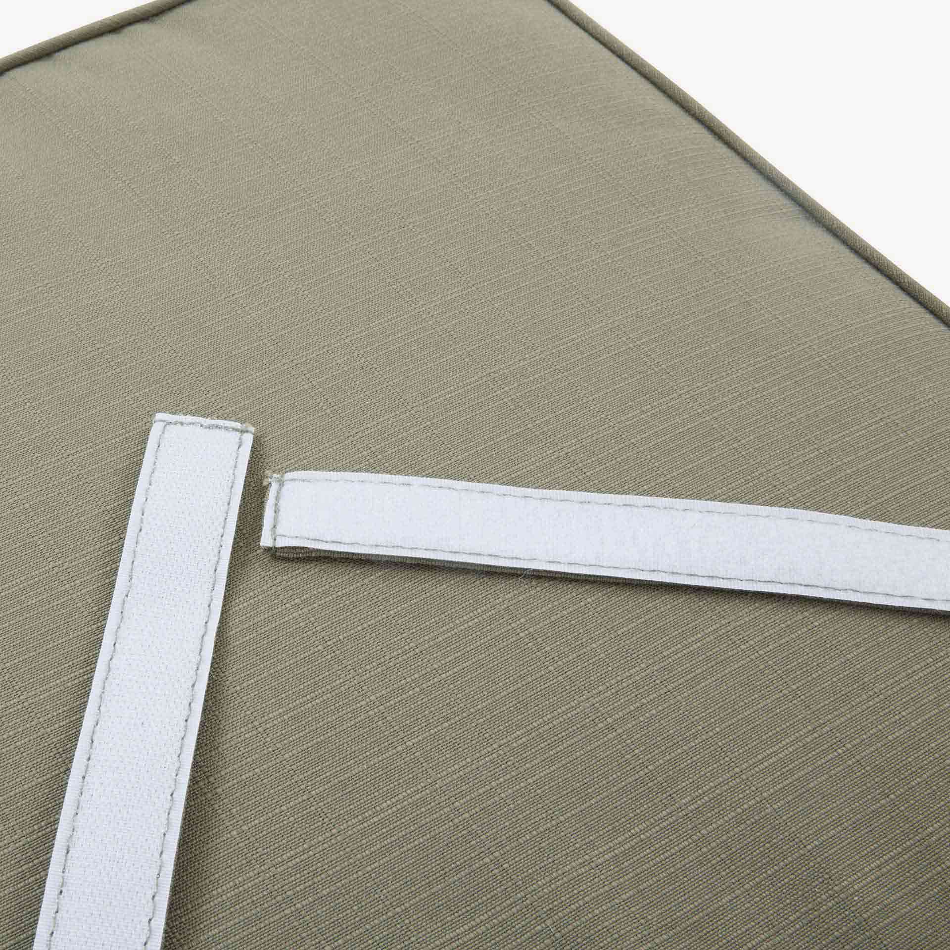 Cojin para silla de jard&iacute;n con velcro verde Kairo 40x40cm