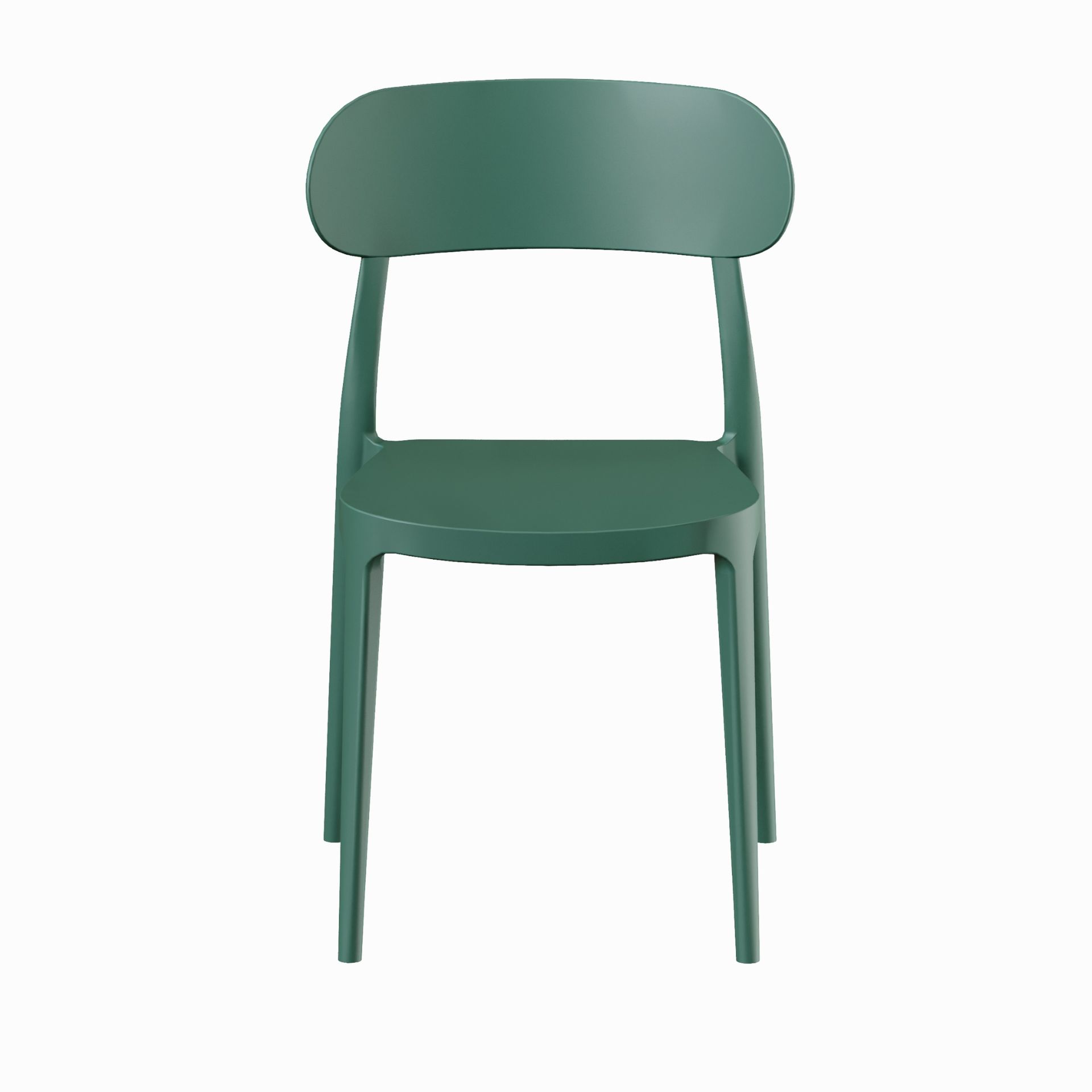Silla de comedor de polipropileno verde Nesta 45x42x77cm