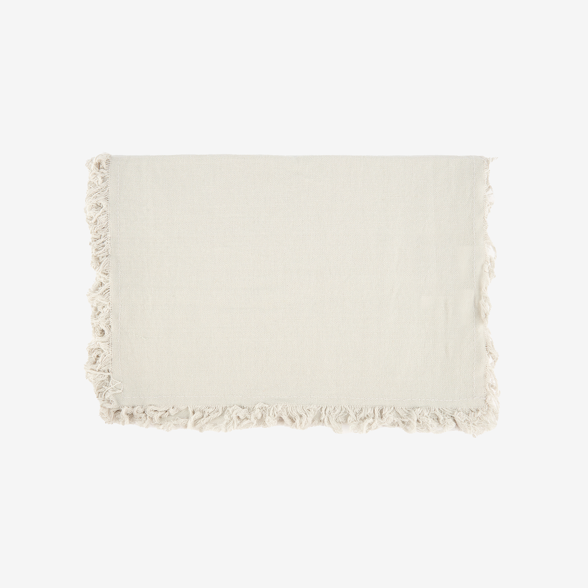 Camino de mesa de algod&oacute;n gris Flecos 30x150cm