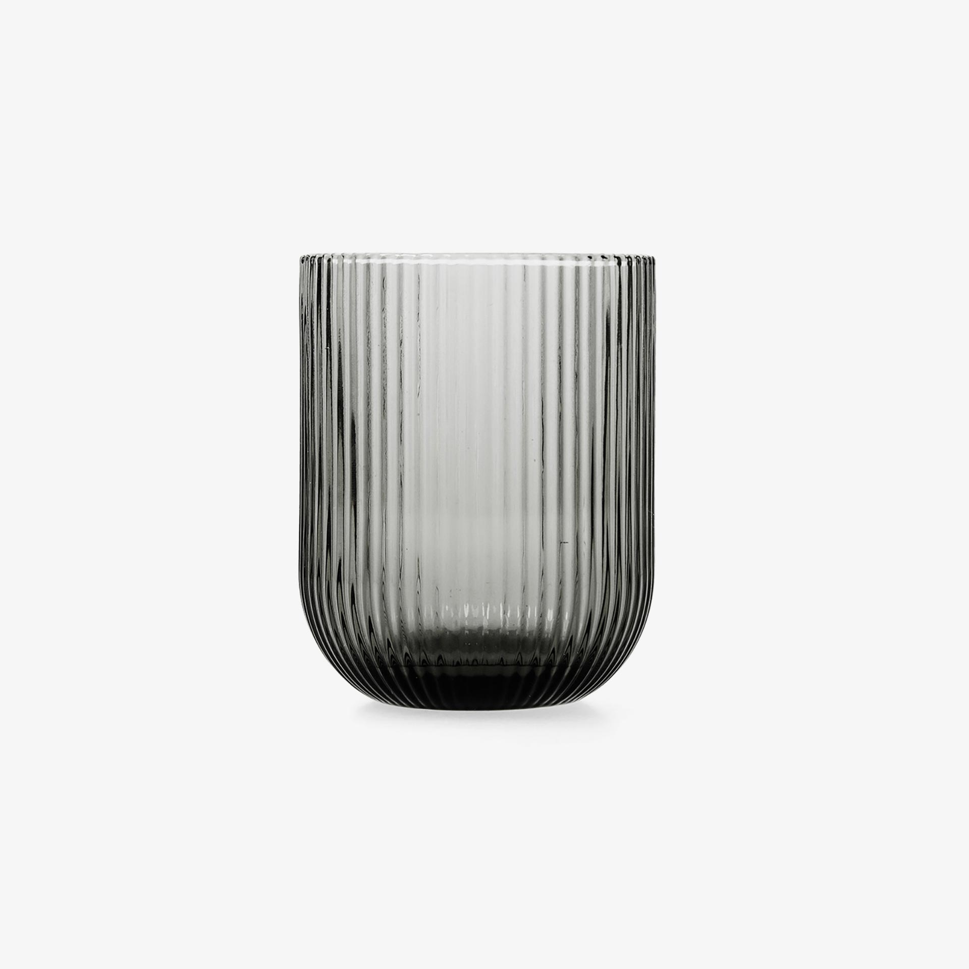 Vaso bajo de vidrio gris Noir 28cl