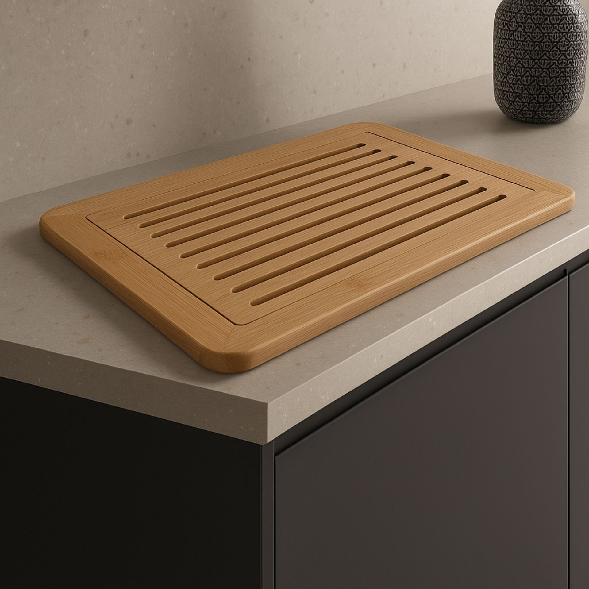 Tabla de cortar de madera bambú 38x25cm