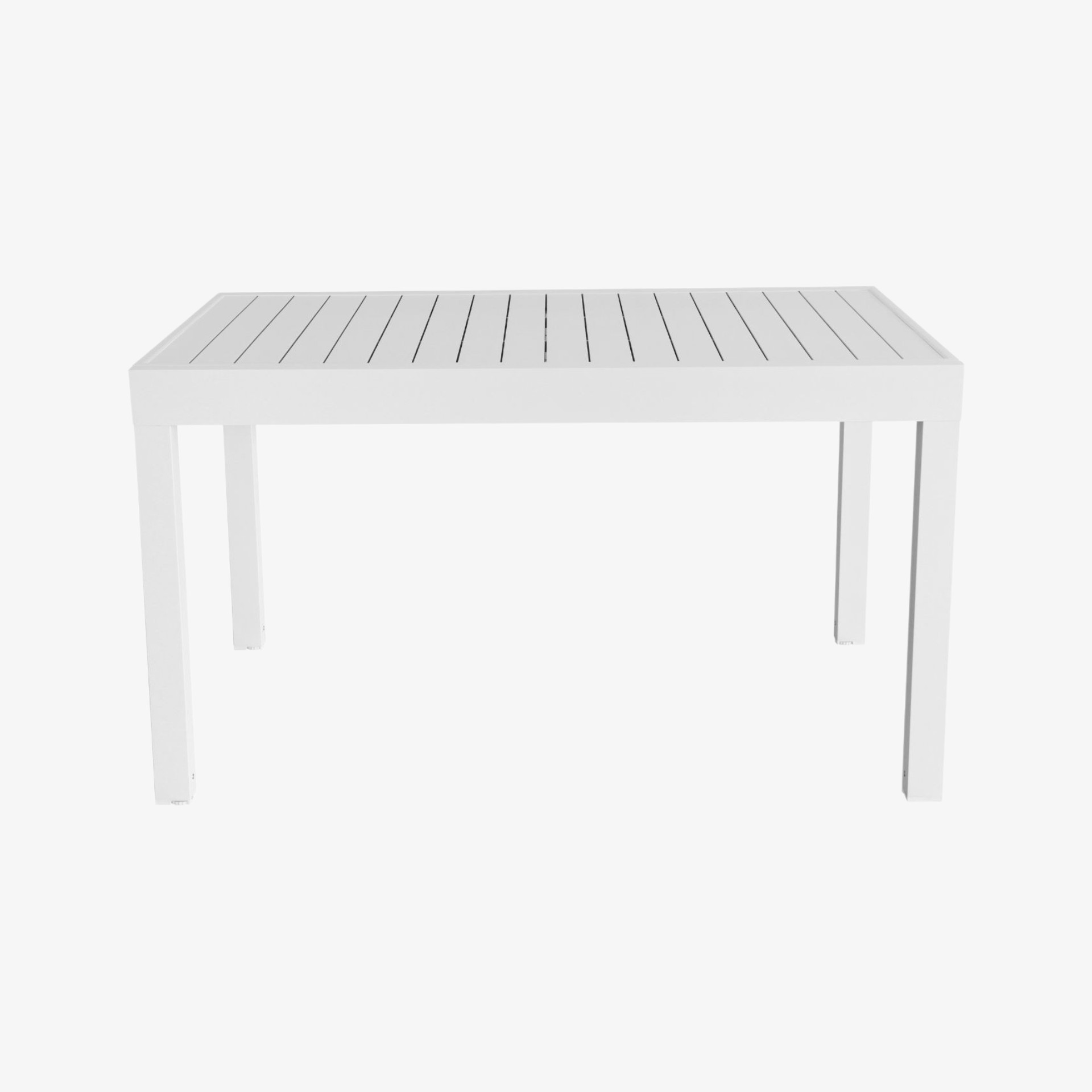 Mesa de jard&iacute;n extensible de aluminio blanca Nijar 135/270x90x76cm