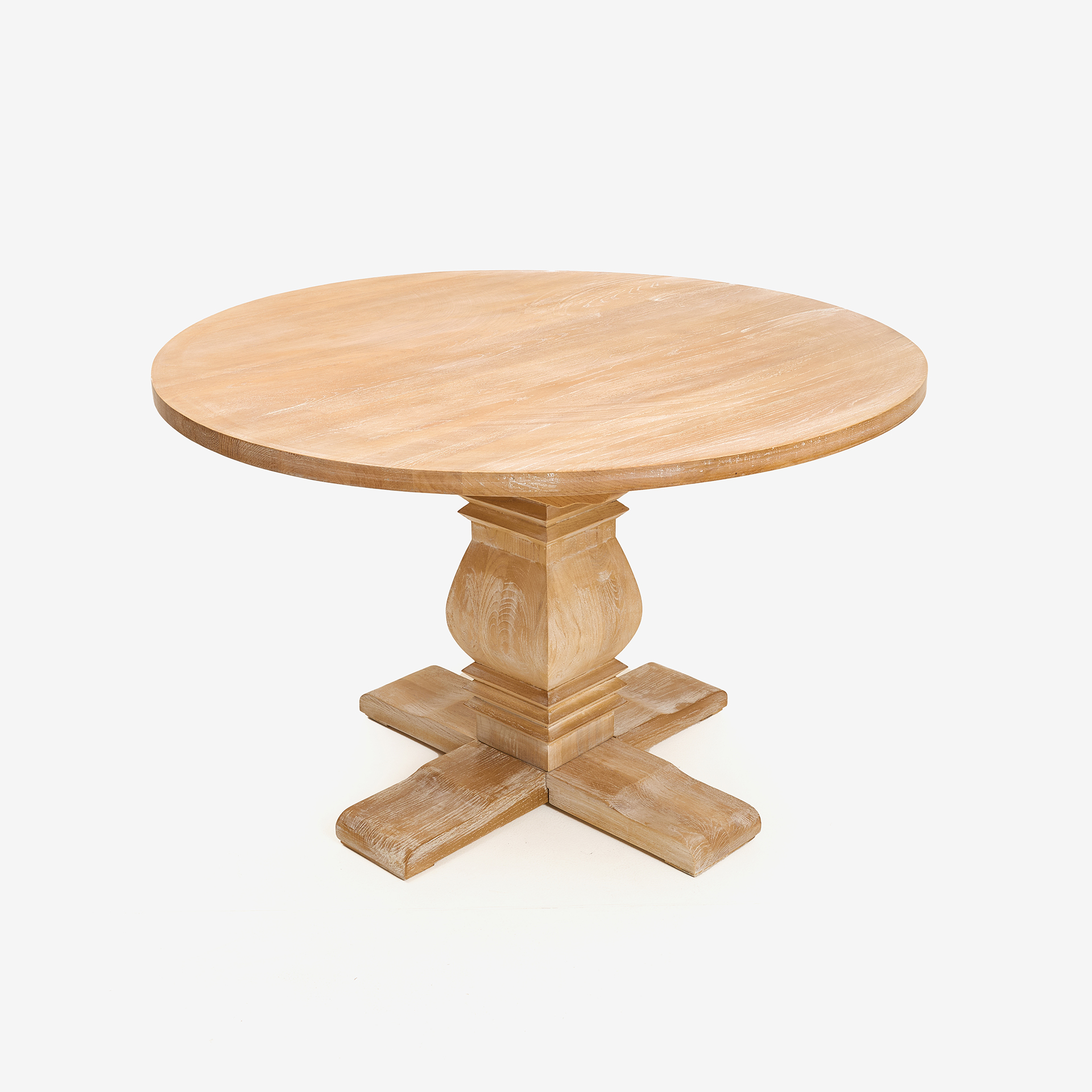 Mesa de comedor de madera de olmo Toulouse Ø120x76cm