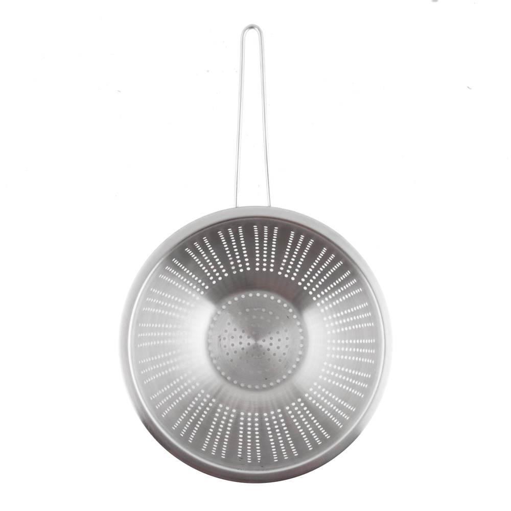 Escurridor con mango de acero inoxidable