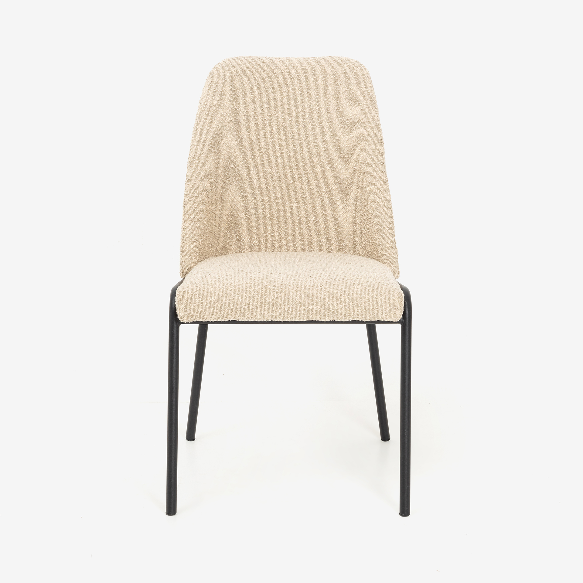 Silla de comedor borreguito beige Mina 49x60x91cm