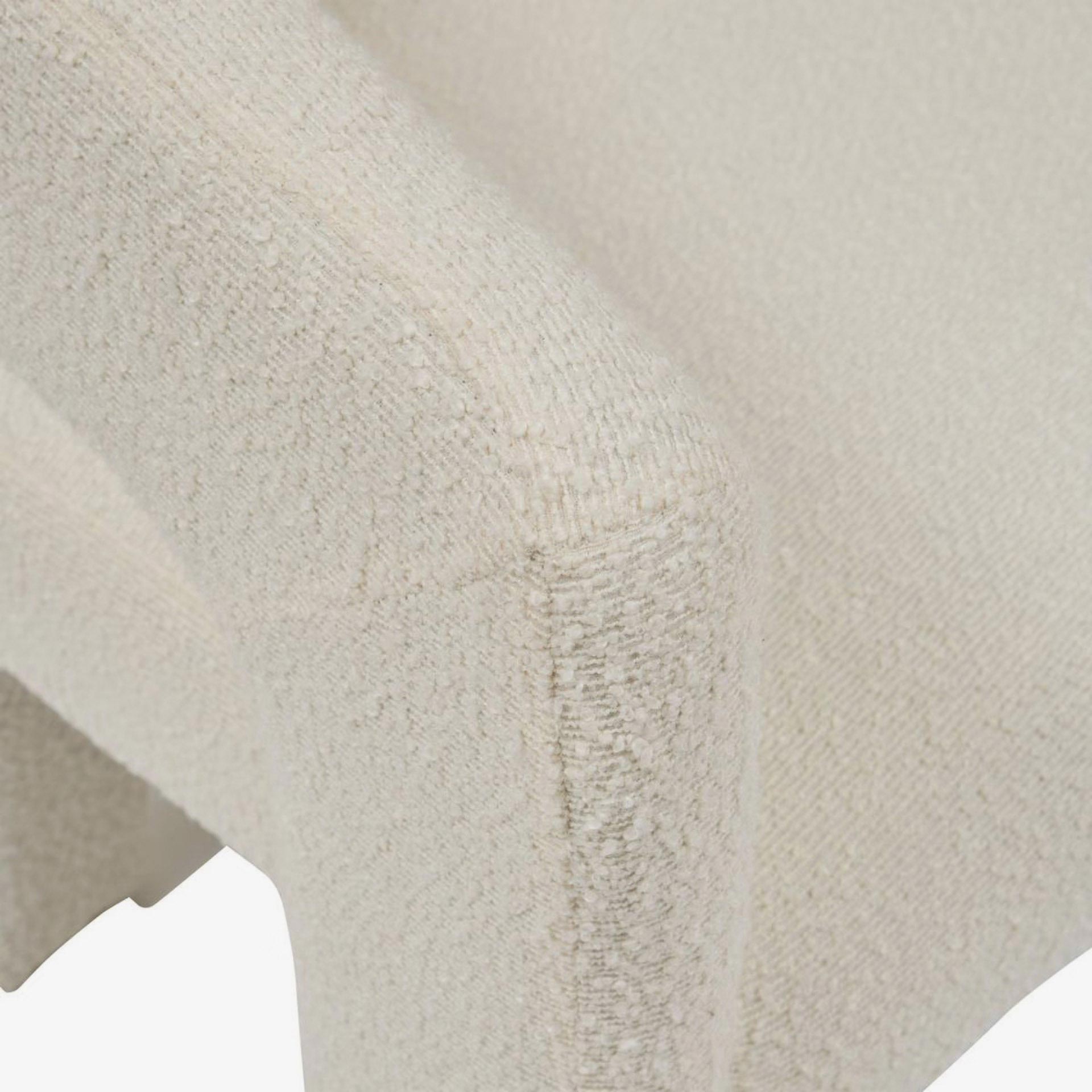 Sill&oacute;n de comedor blanco de borreguito Doran