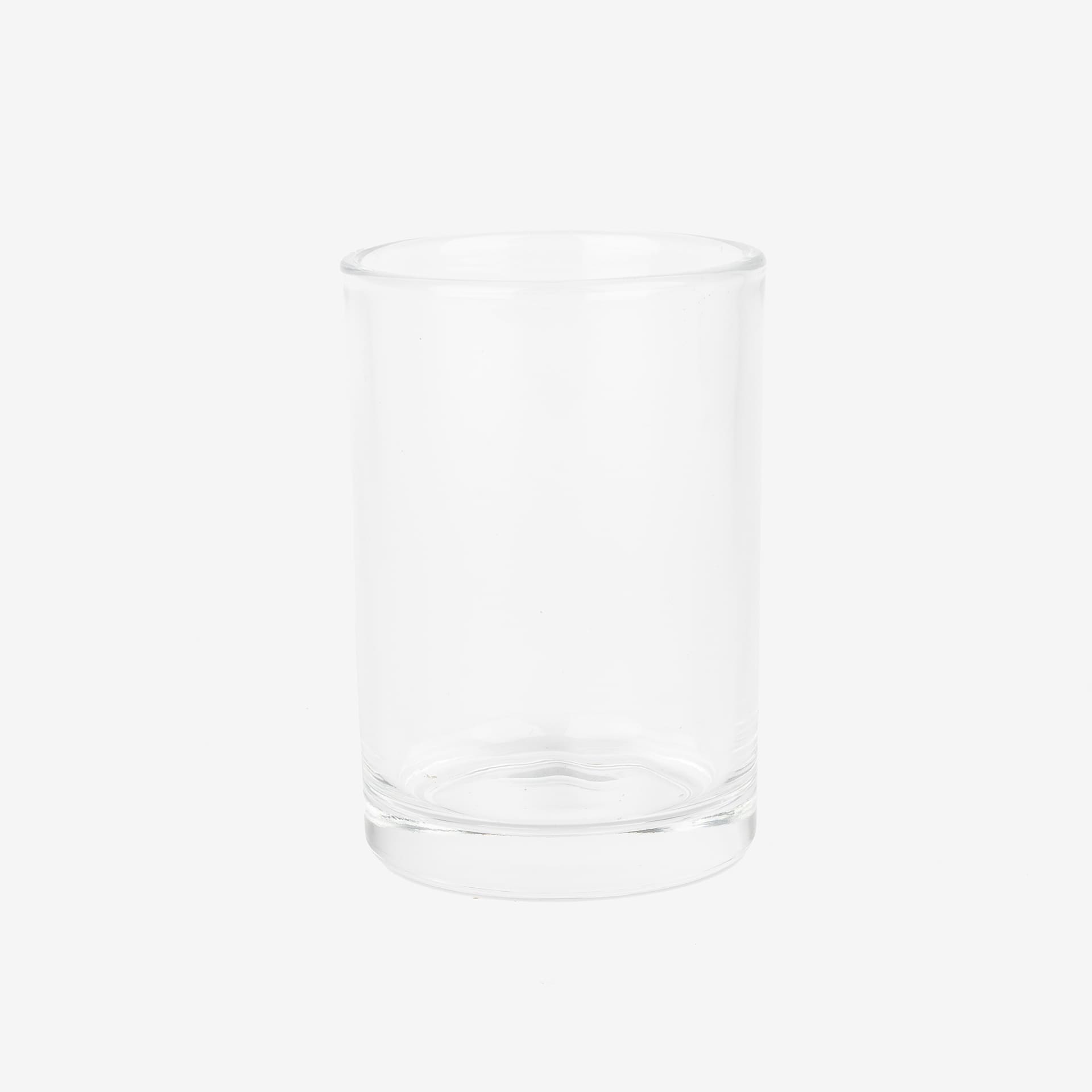 Vaso portacepillos de vidrio blanco Circle