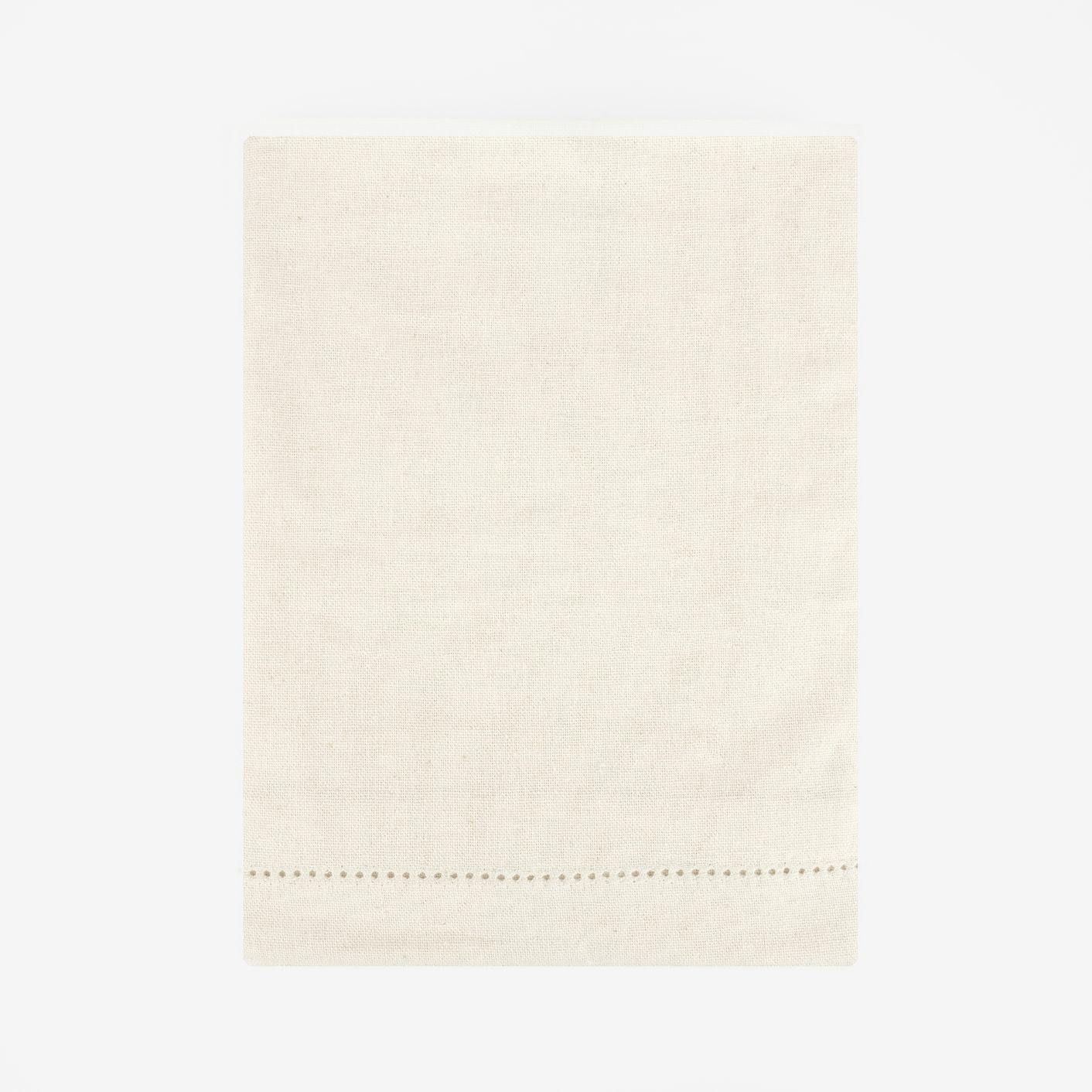 Camino de mesa de algodón beige Vainica 45x140cm