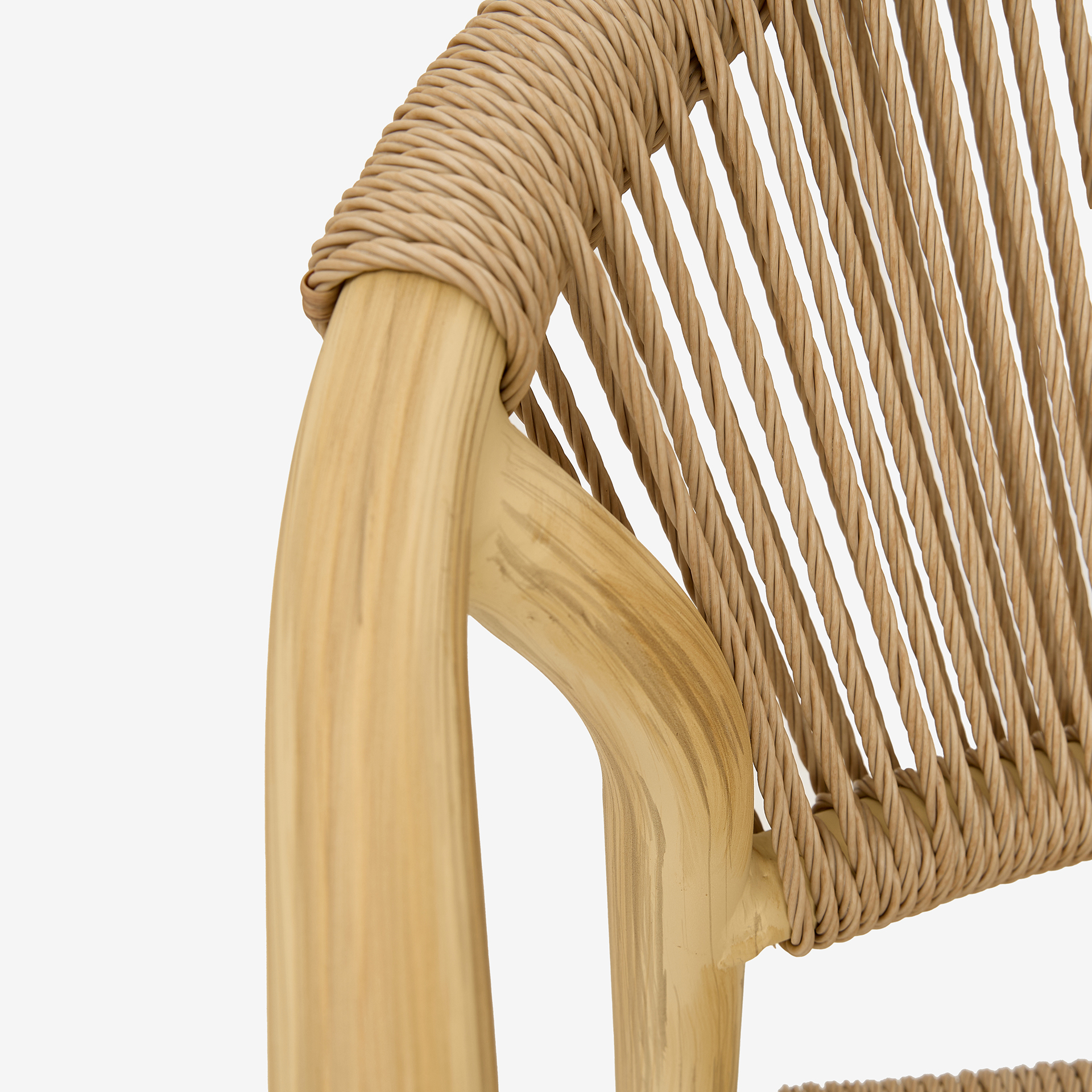 Silla de jard&iacute;n de aluminio y rat&aacute;n sint&eacute;tico Florida 56x60x78cm